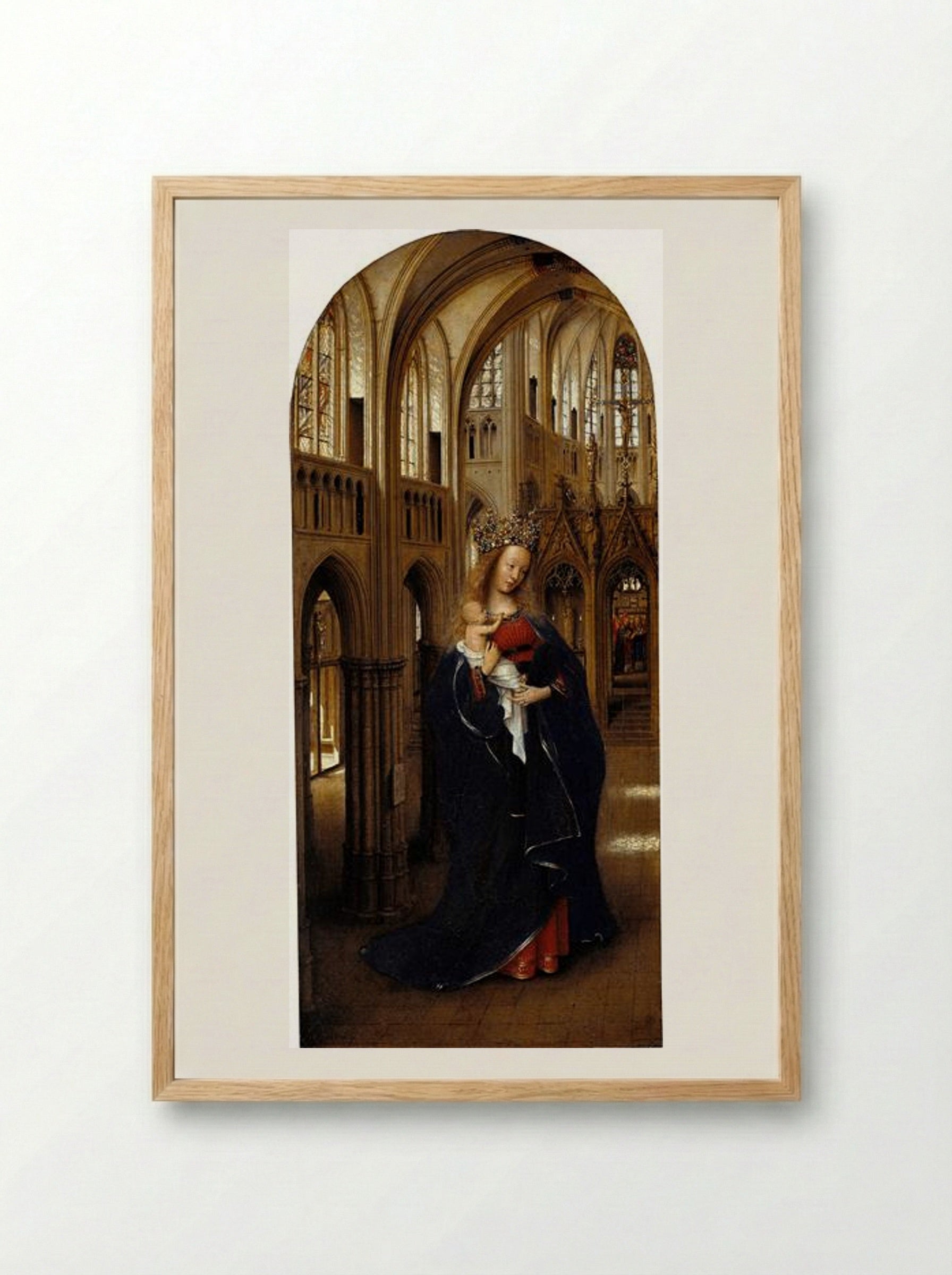 The Madonna in the Church - Jan van Eyck - Framed Print Wood