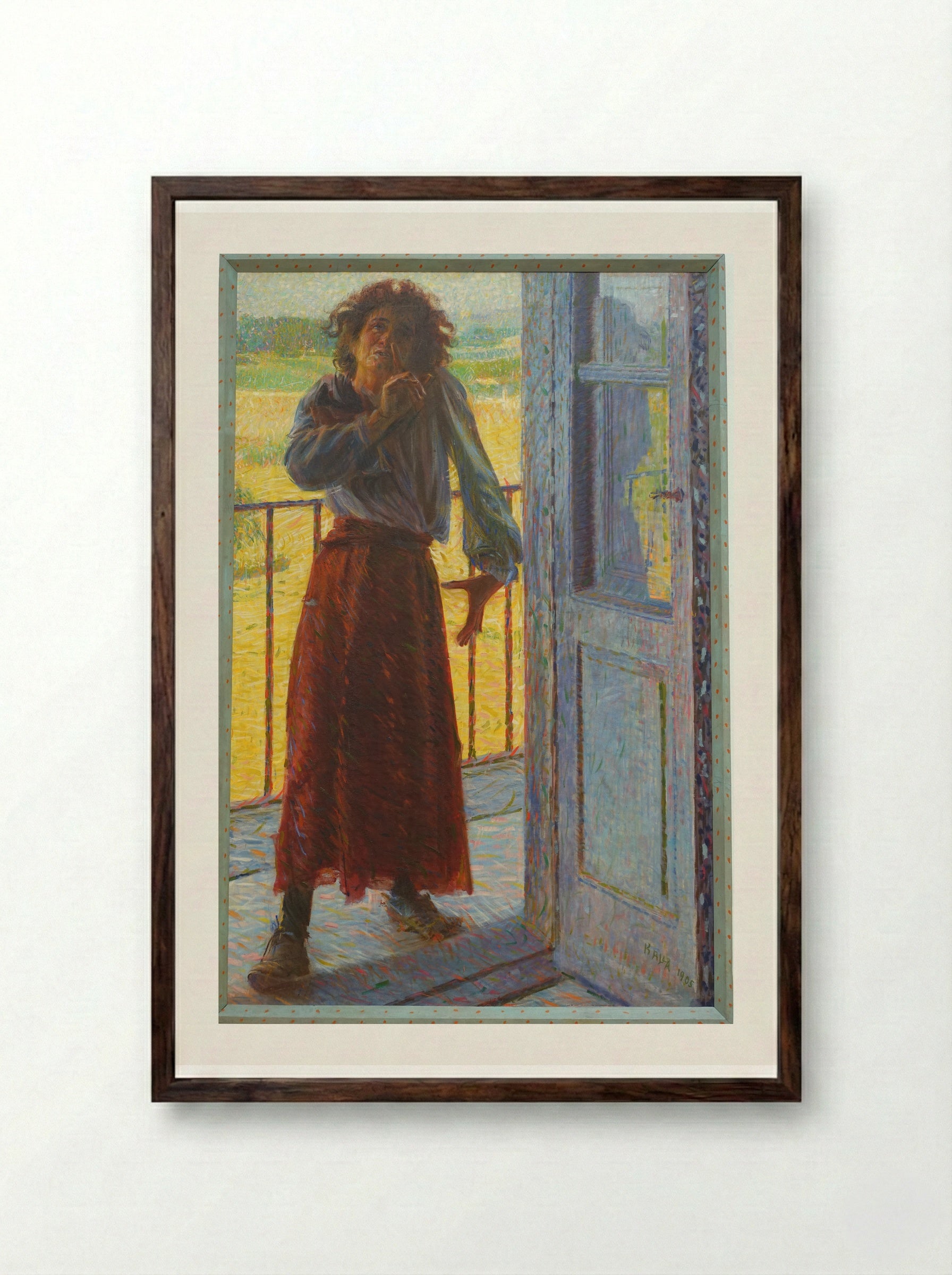 The Madwoman - Giacomo Balla - Framed Print Dark Wood