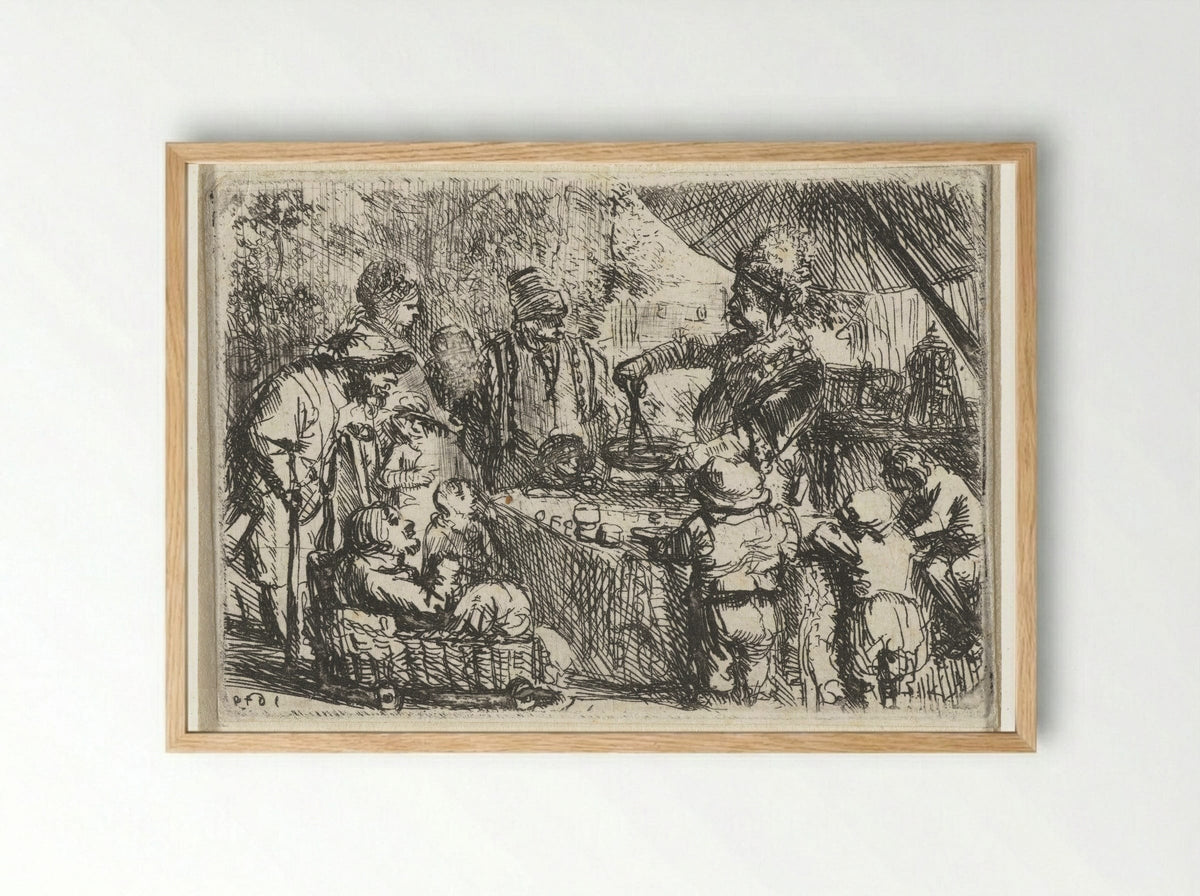 The Magician under a Parasol - Constantijn à Renesse - Framed Print Wood