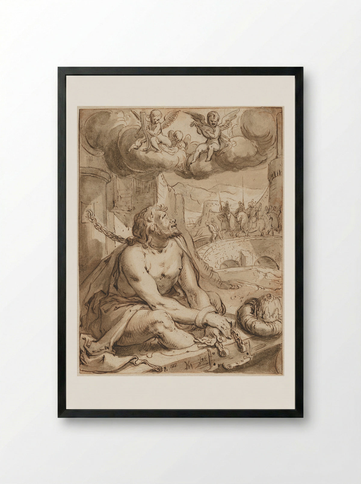 The Magnanimity of Scipio - Karel van Mander (I) - Framed Print Black