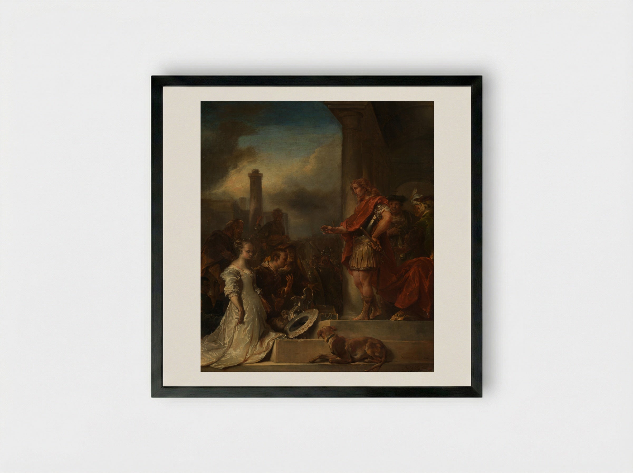 The Magnanimity of Scipio - Jan van Noordt - Framed Print Black