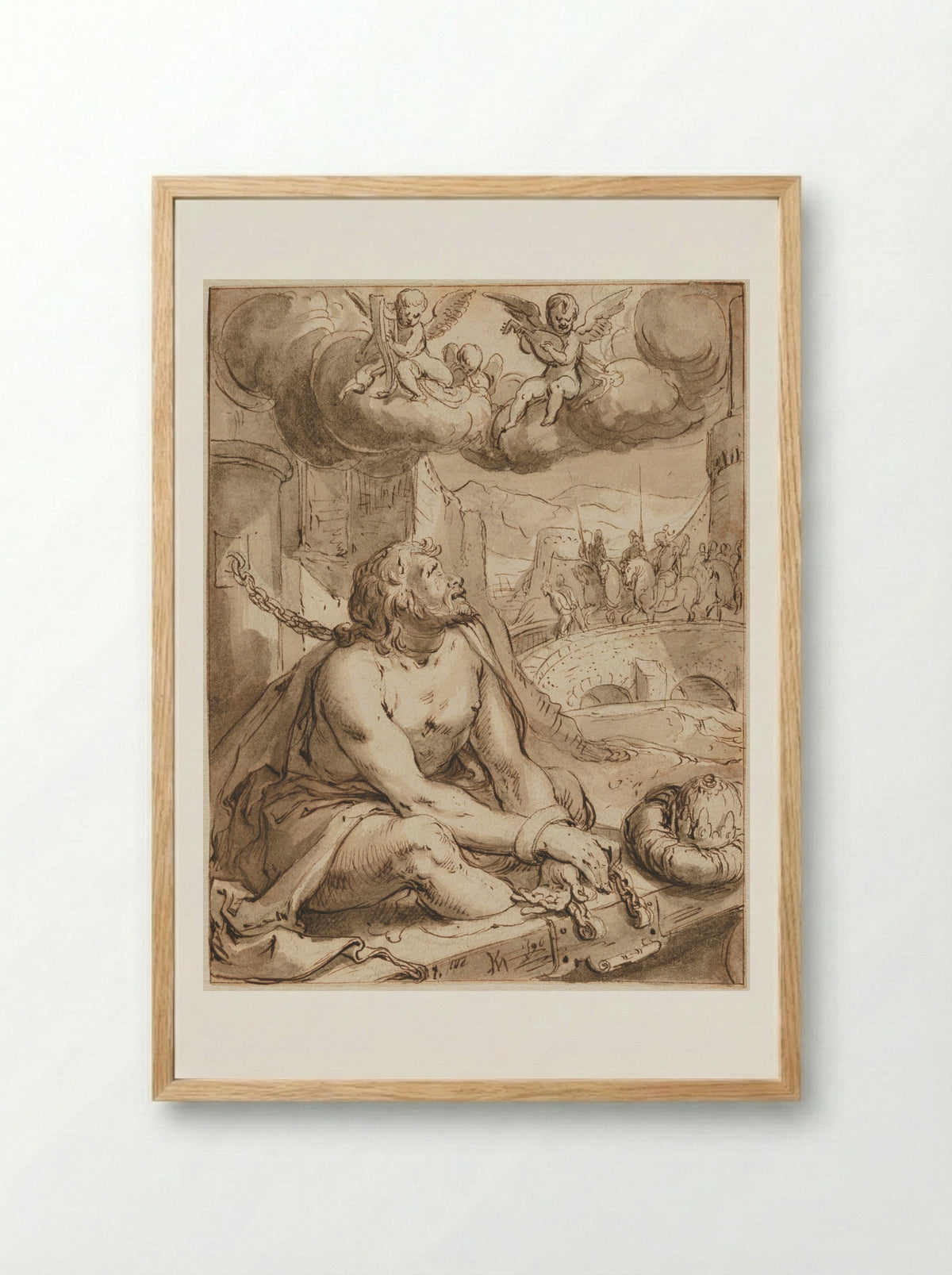 The Magnanimity of Scipio - Karel van Mander (I) - Framed Print Wood