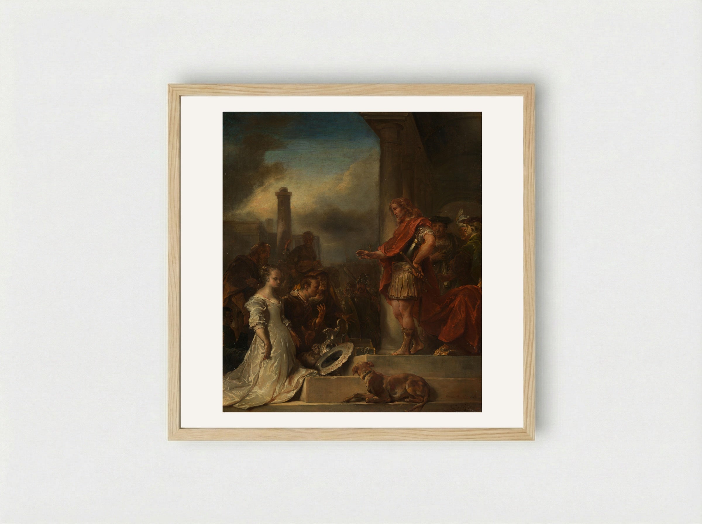 The Magnanimity of Scipio - Jan van Noordt - Framed Print Wood