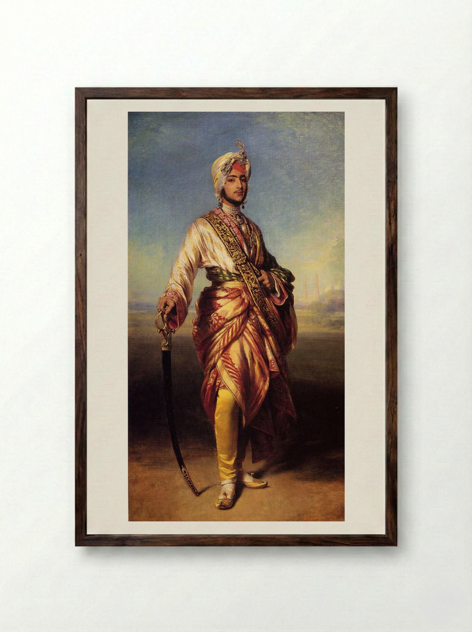 The Maharaja Duleep Singh - Franz Xaver Winterhalter - Framed Print Dark Wood