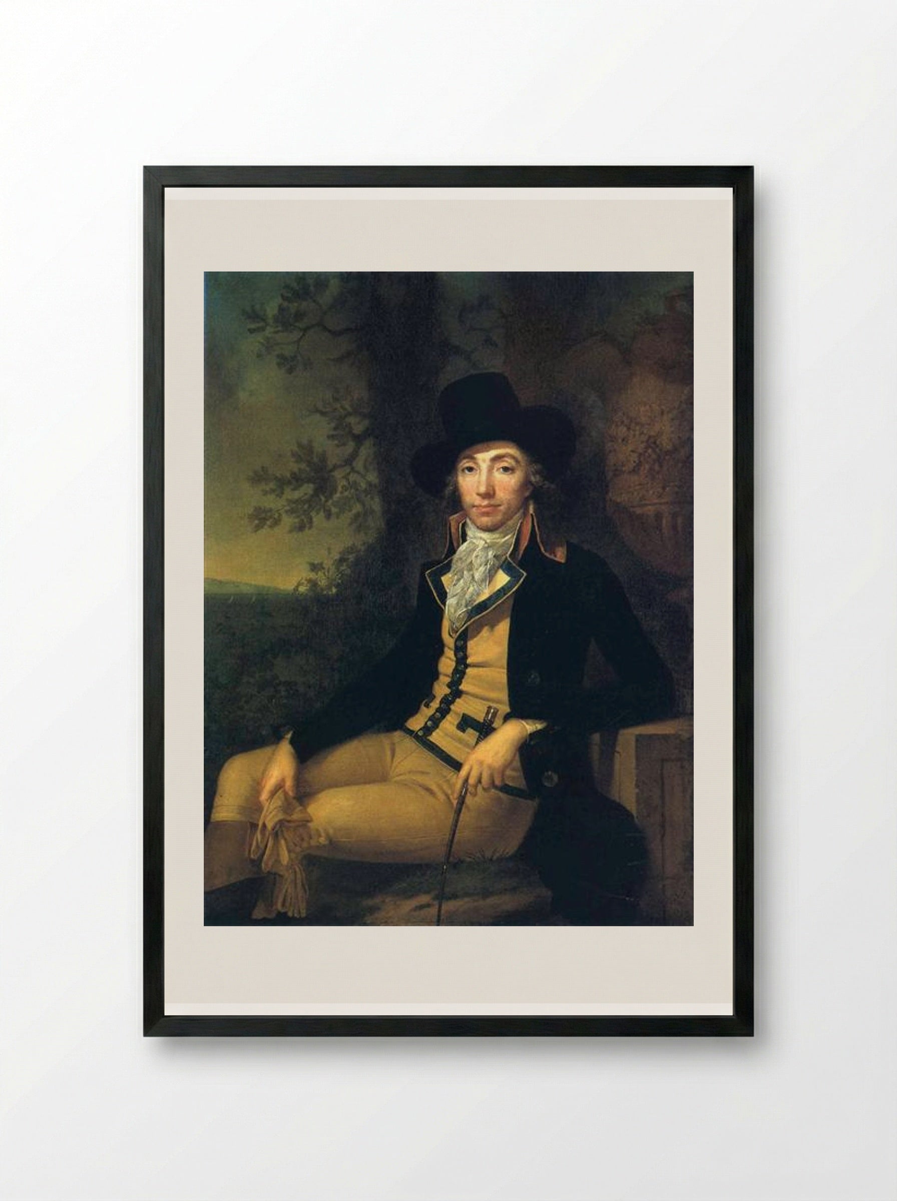 The Man in the Riding Habit - Pierre-Paul Prud'hon - Framed Print Black