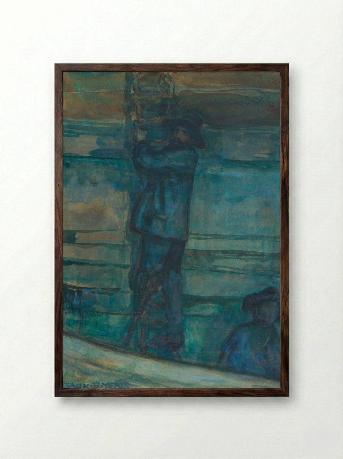 The Man with the Wooden Leg - Jack Butler Yeats - Framed Print Dark Wood