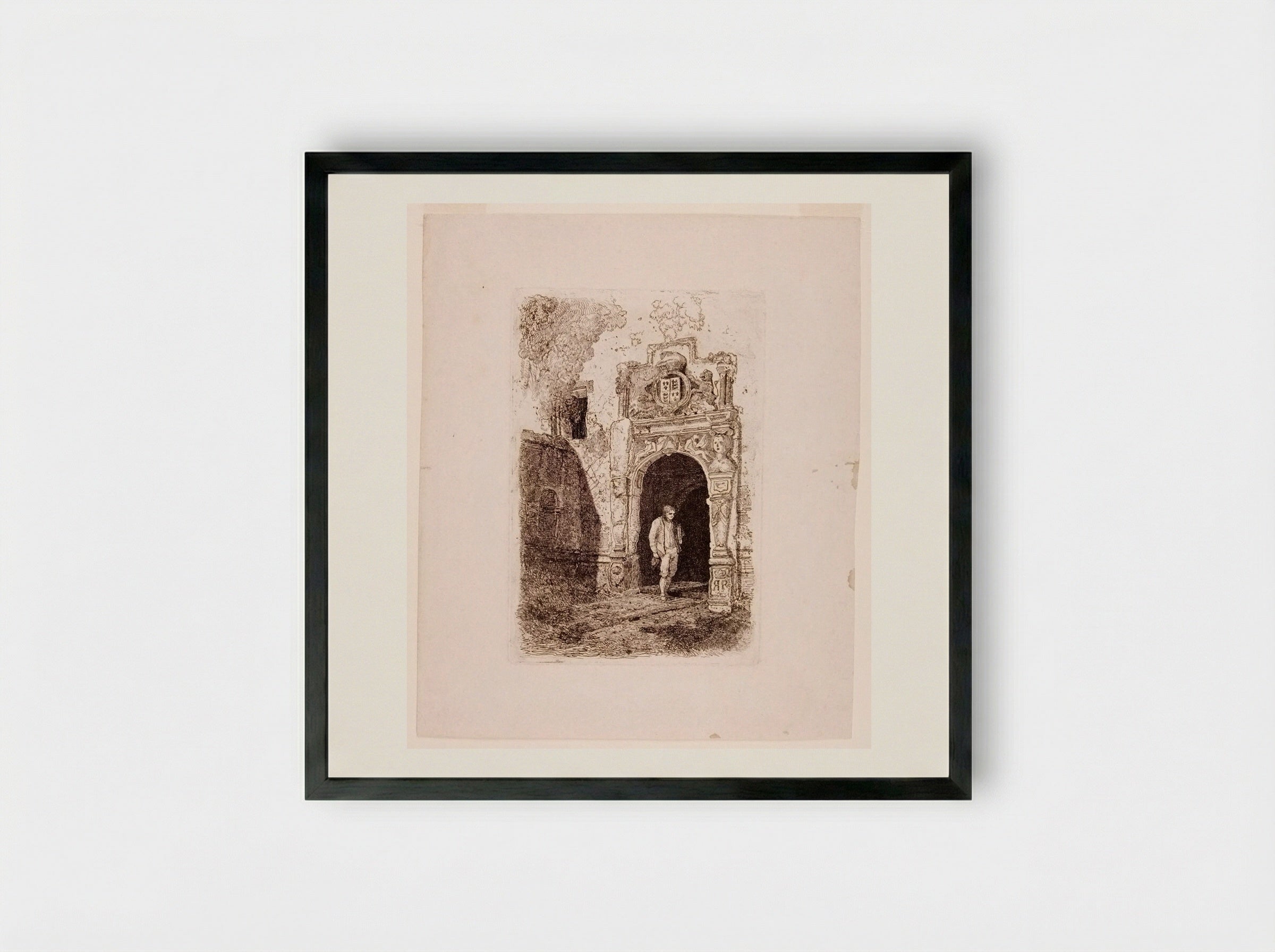 The Manor House, York - John Sell Cotman - Framed Print Black