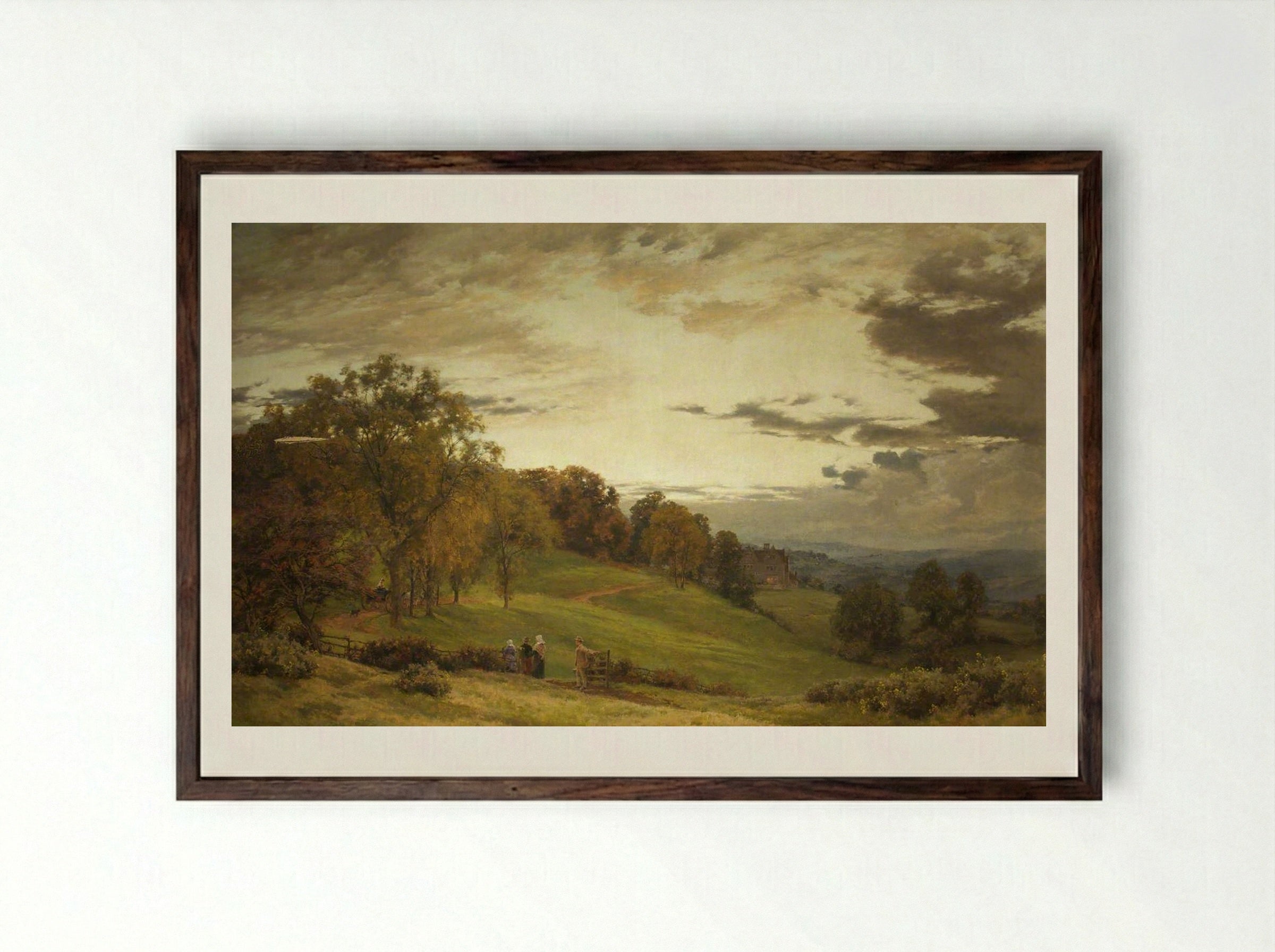 The Manor Park - Alfred Parsons - Framed Print Dark Wood