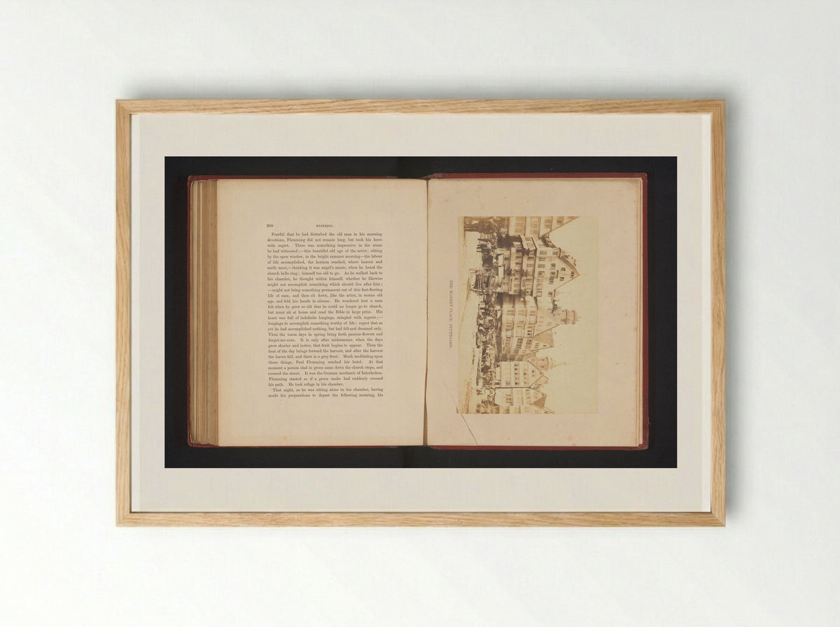 The Market Place, Stuttgart - Francis Frith - Framed Print Wood