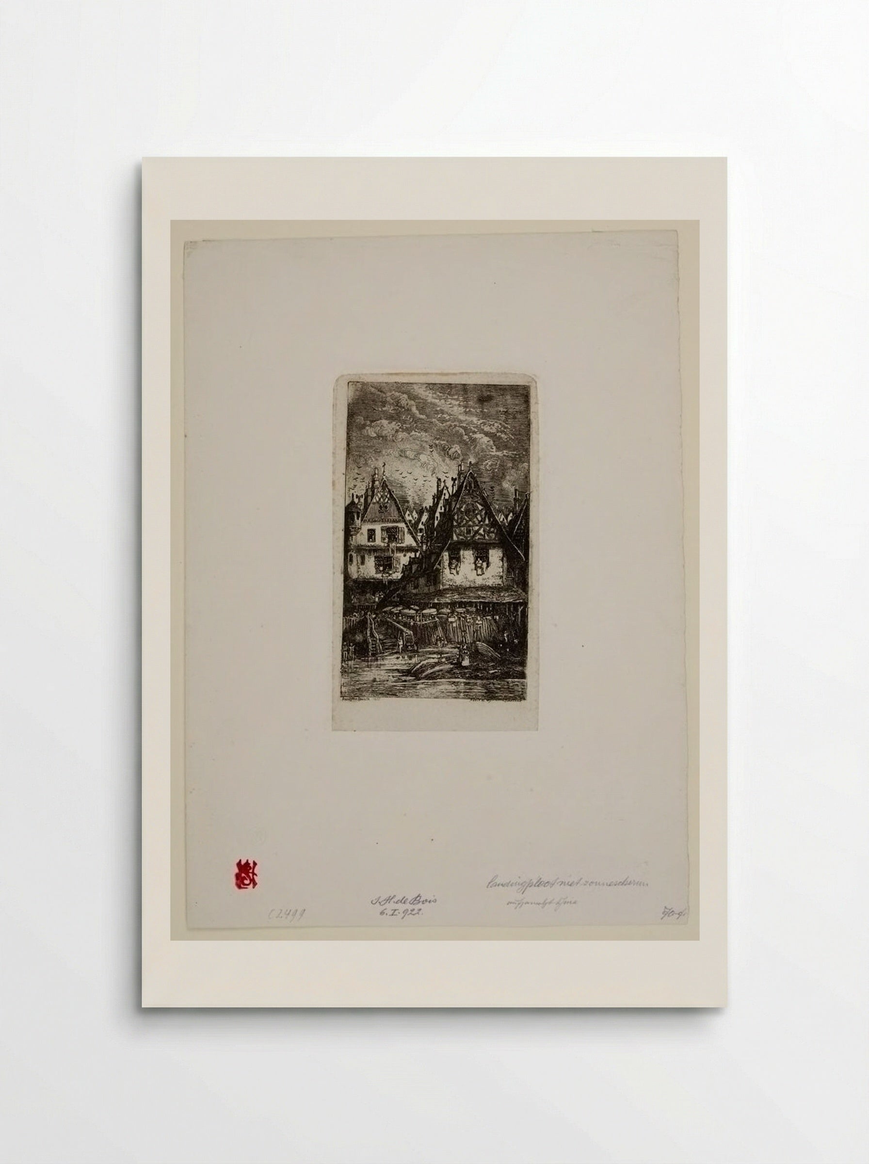 The Market with Umbrellas - Rodolphe Bresdin - Poster