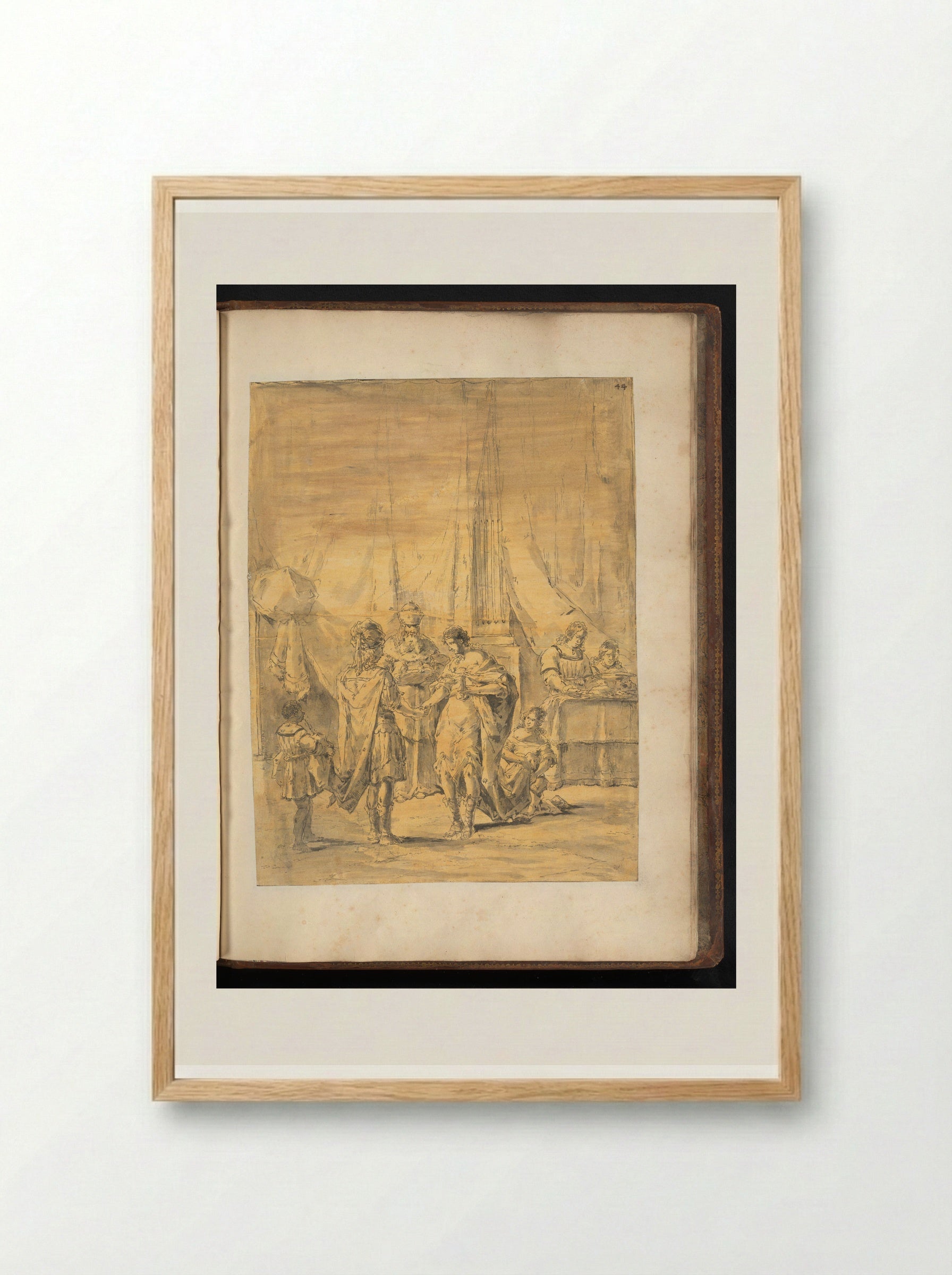 The Marriage of Alexander the Great and Stateira II at Susa - Leonaert Bramer - Framed Print Wood
