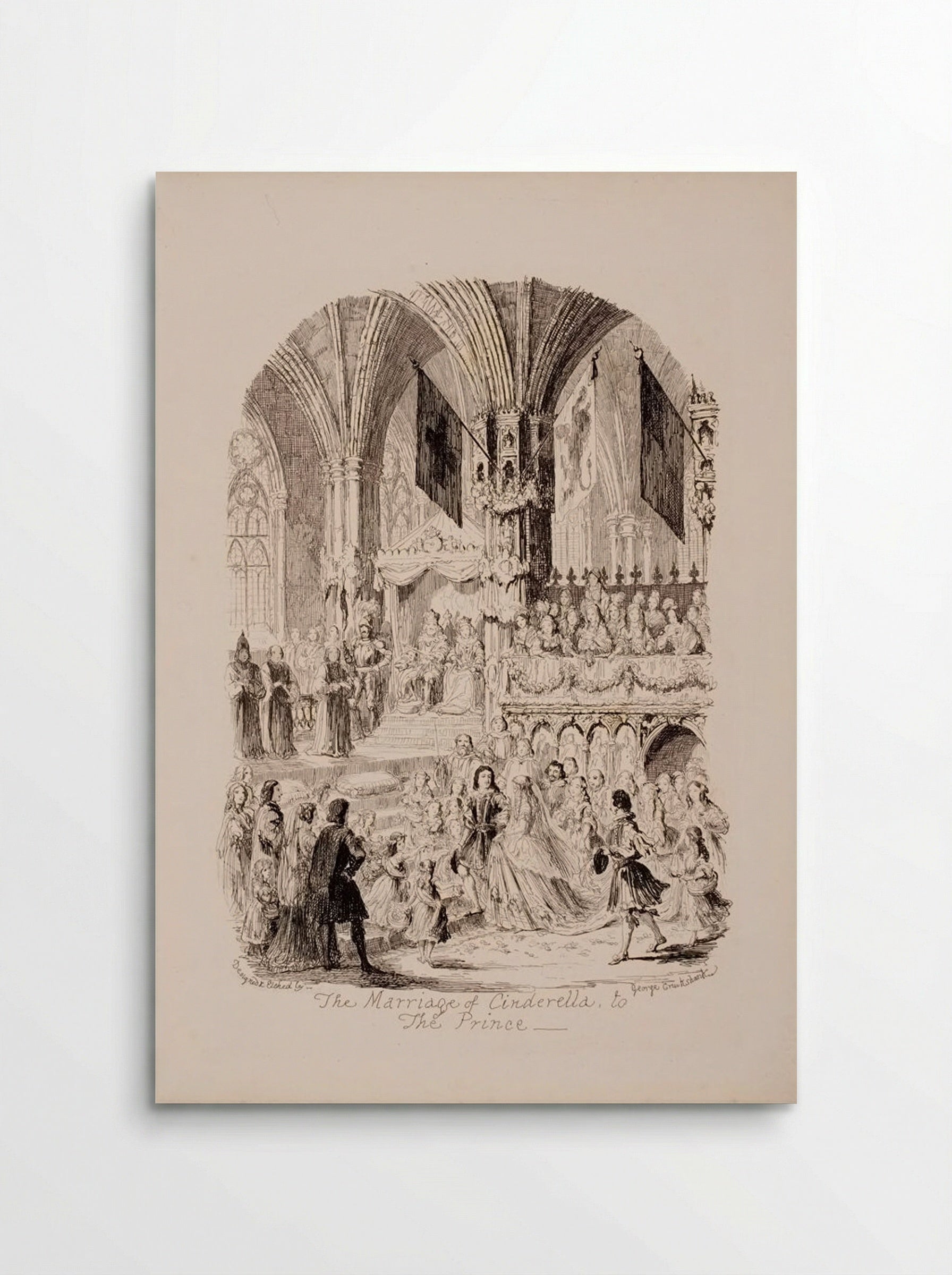 The Marriage of Cinderella - George Cruikshank - Poster
