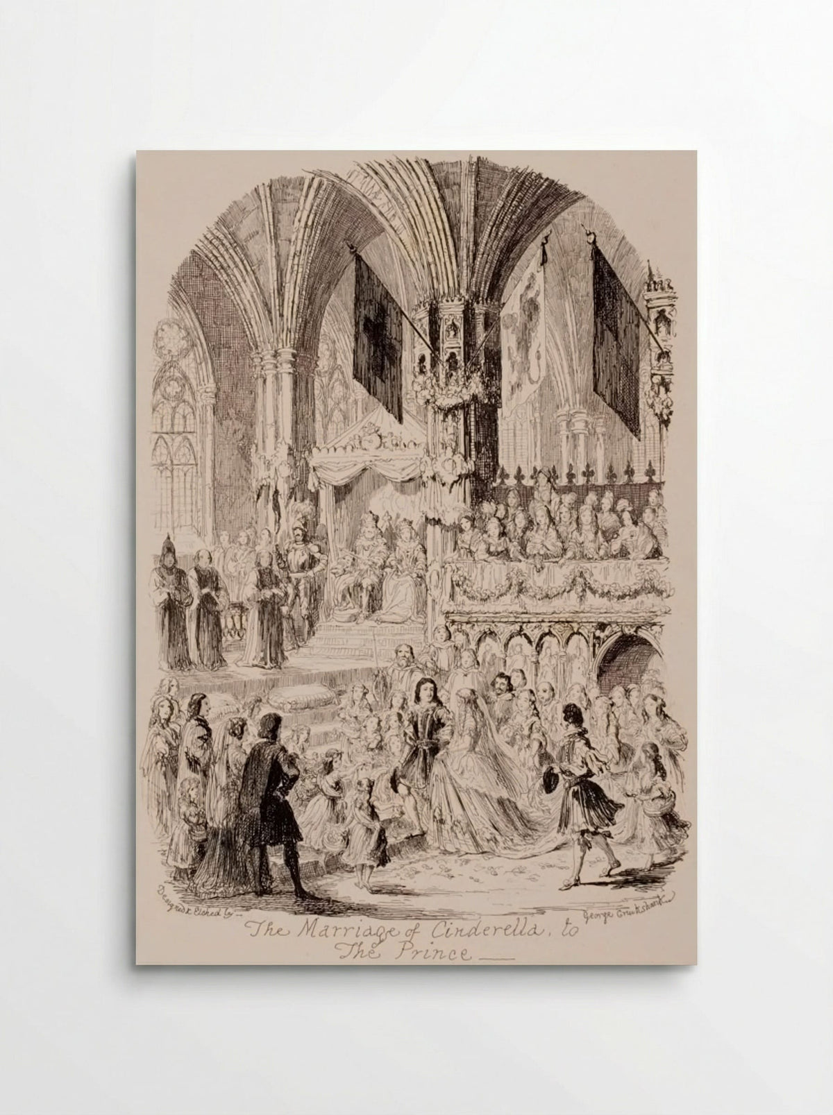 The Marriage of Cinderella - George Cruikshank - Poster