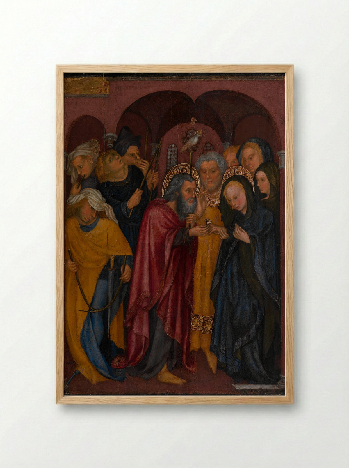 The Marriage of the Virgin - Michelino da Besozzo - Framed Print Wood