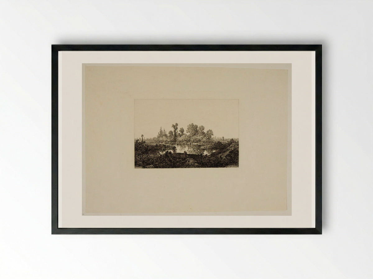 The Marsh - Maxime Lalanne - Framed Print Black