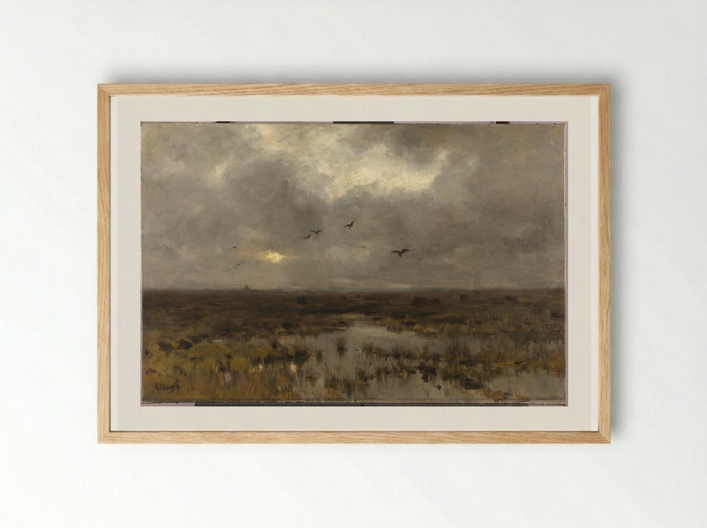 The Marsh - Anton Mauve - Framed Print Wood