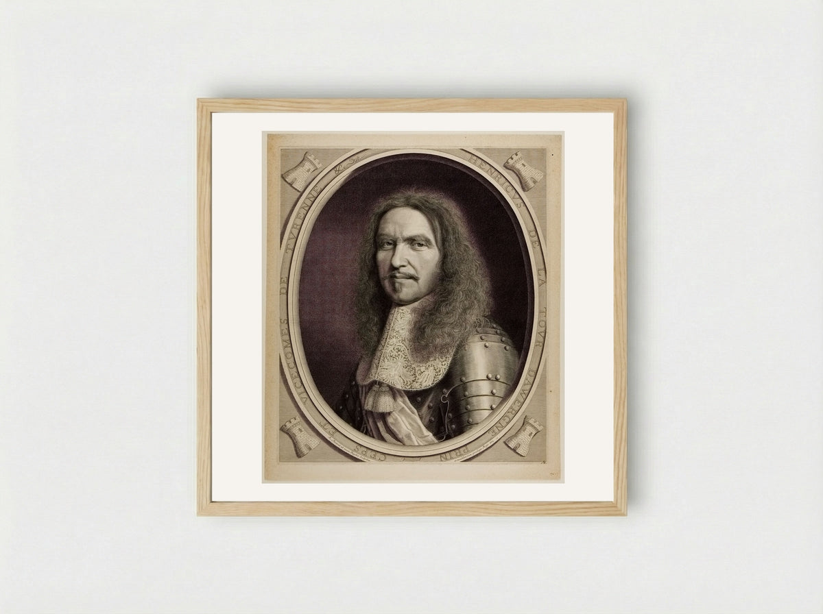 The Marshall of Turenne - Robert Nanteuil - Framed Print Wood