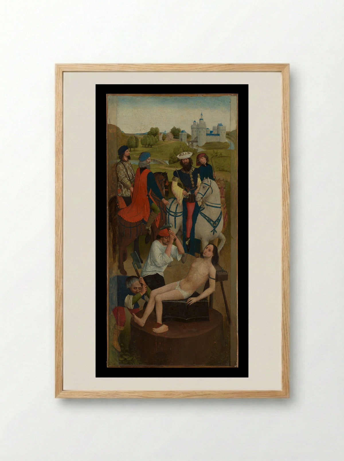 The Martyrdom of Saint Adrian - Northern French Painter - Framed Print Wood