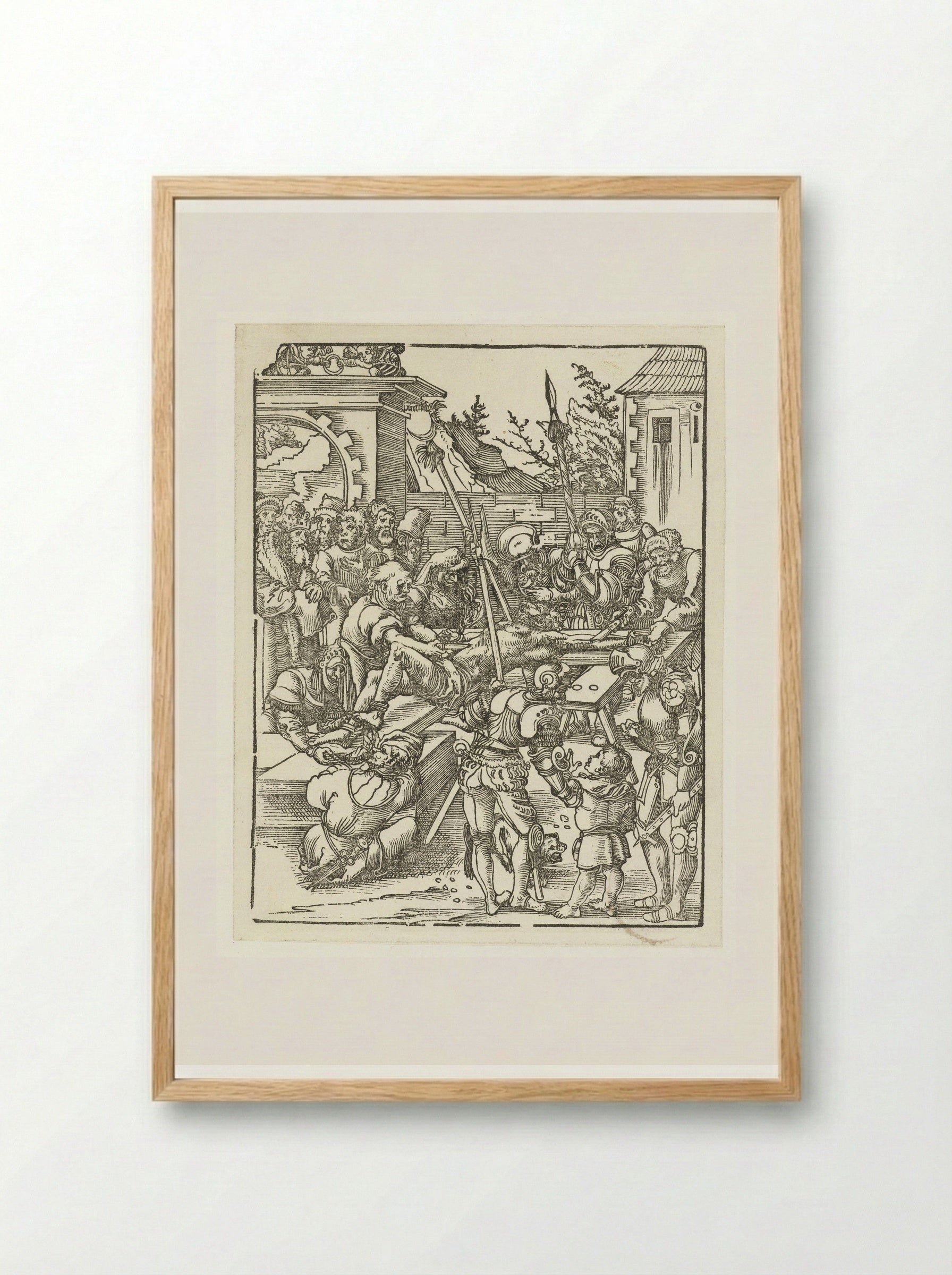 The Martyrdom of Saint Bartholomew - Lucas Cranach the Elder - Framed Print Wood