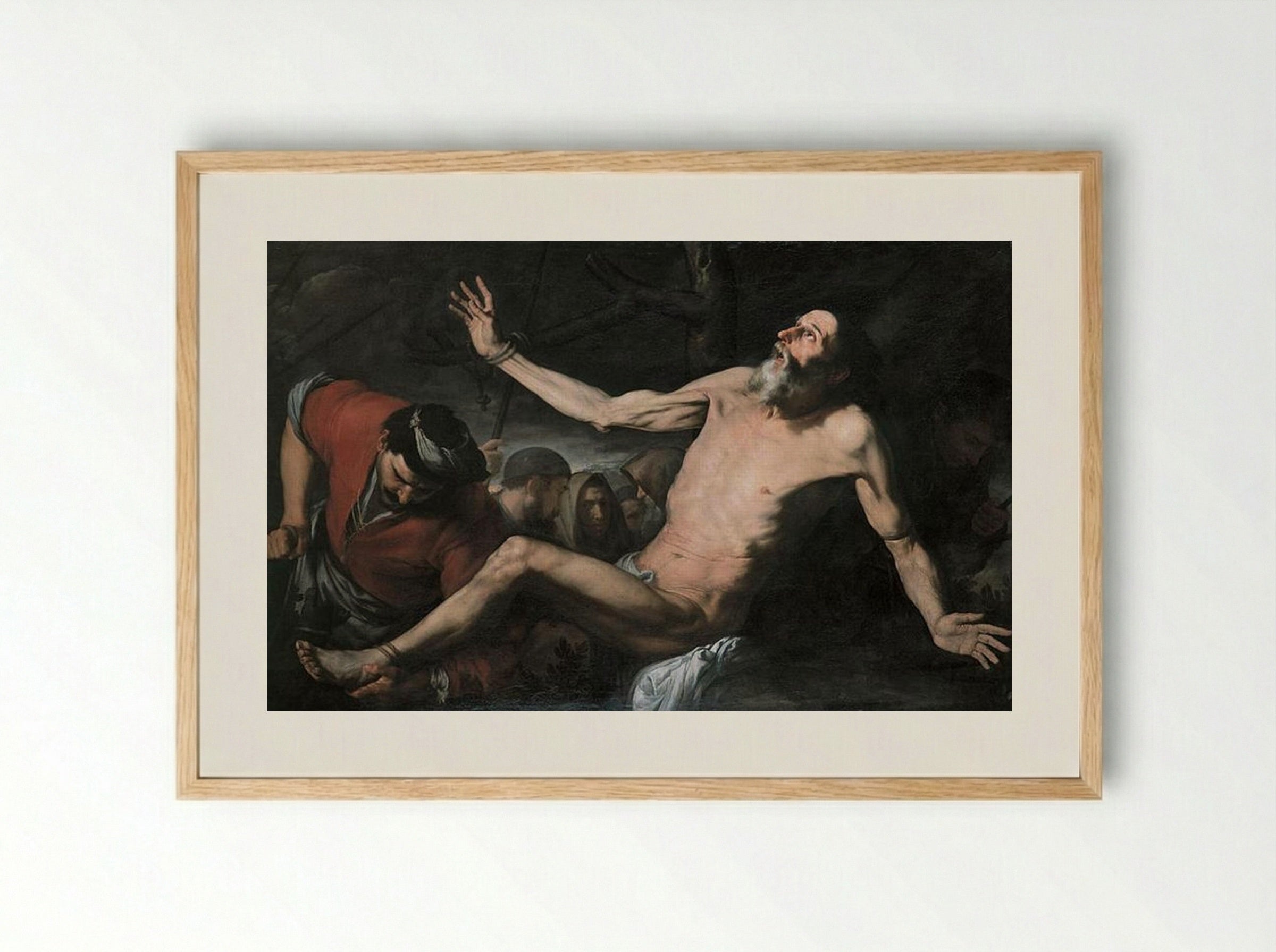 The Martyrdom of Saint Bartholomew - Francisco de Zurbarán - Framed Print Wood