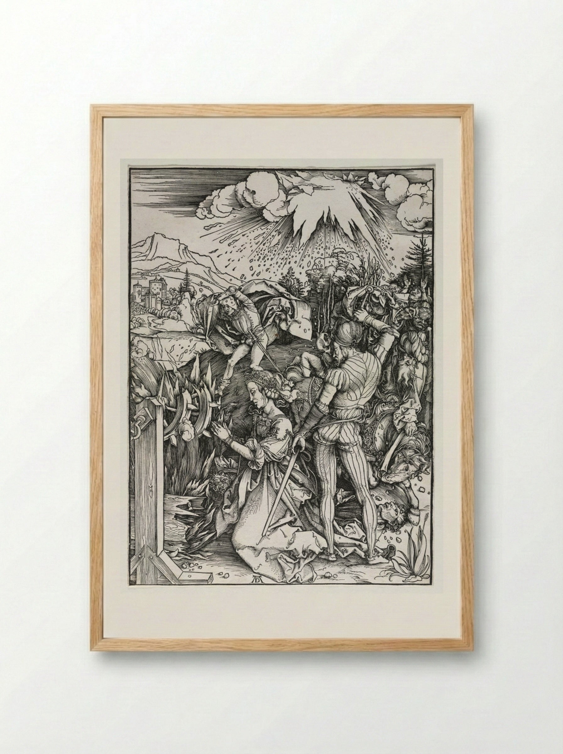 The Martyrdom of Saint Catherine of Alexandria - Albrecht Dürer - Framed Print Wood