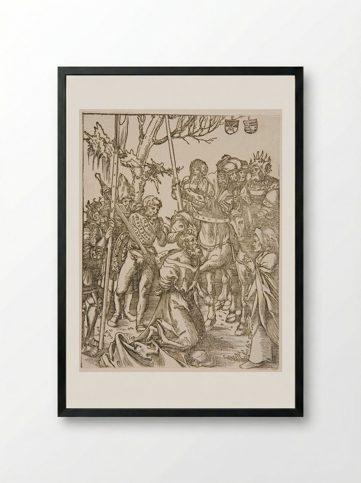 The Martyrdom of Saint James the Greater - Lucas Cranach the Elder - Framed Print Black