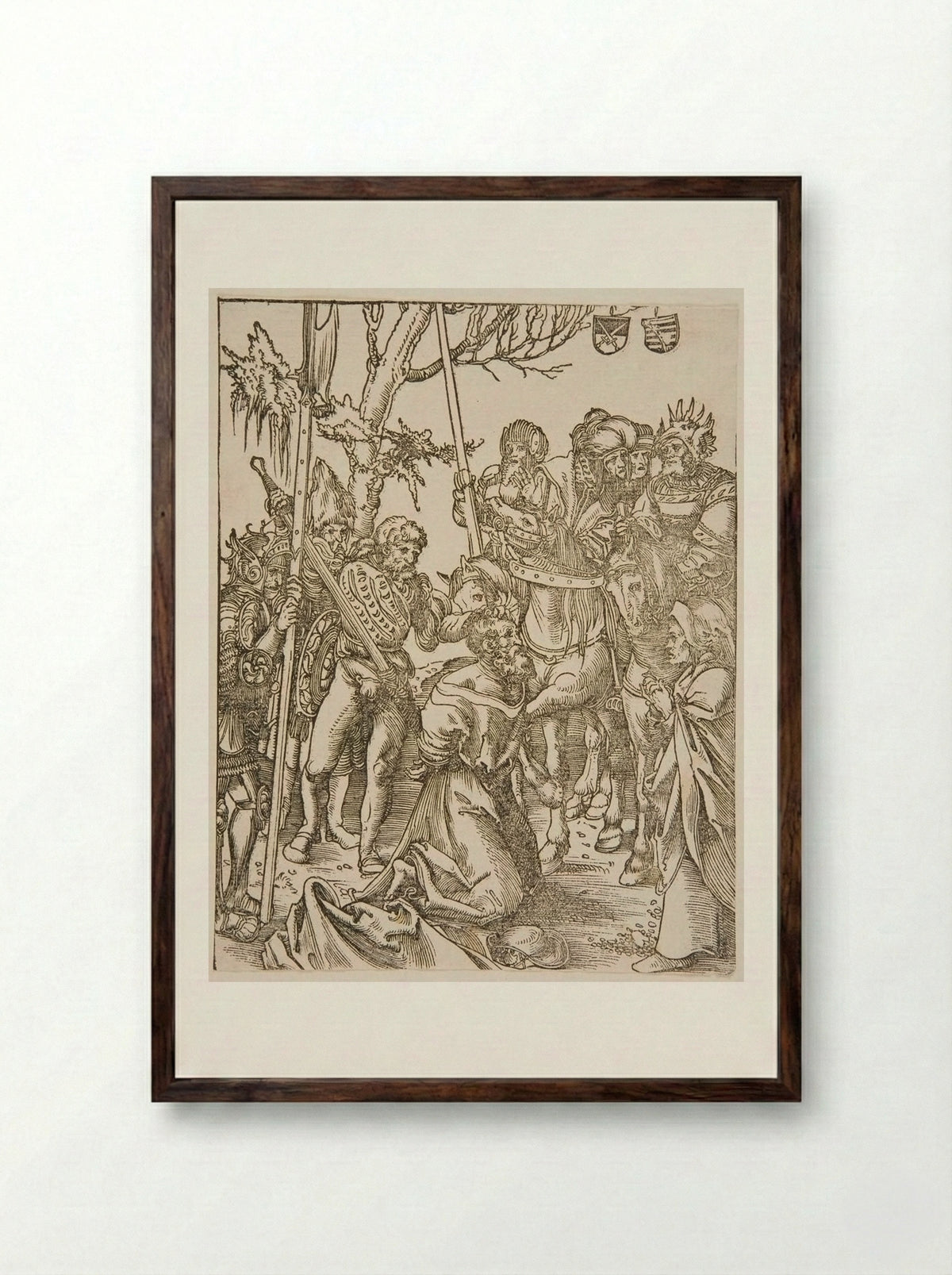 The Martyrdom of Saint James the Greater - Lucas Cranach the Elder - Framed Print Dark Wood