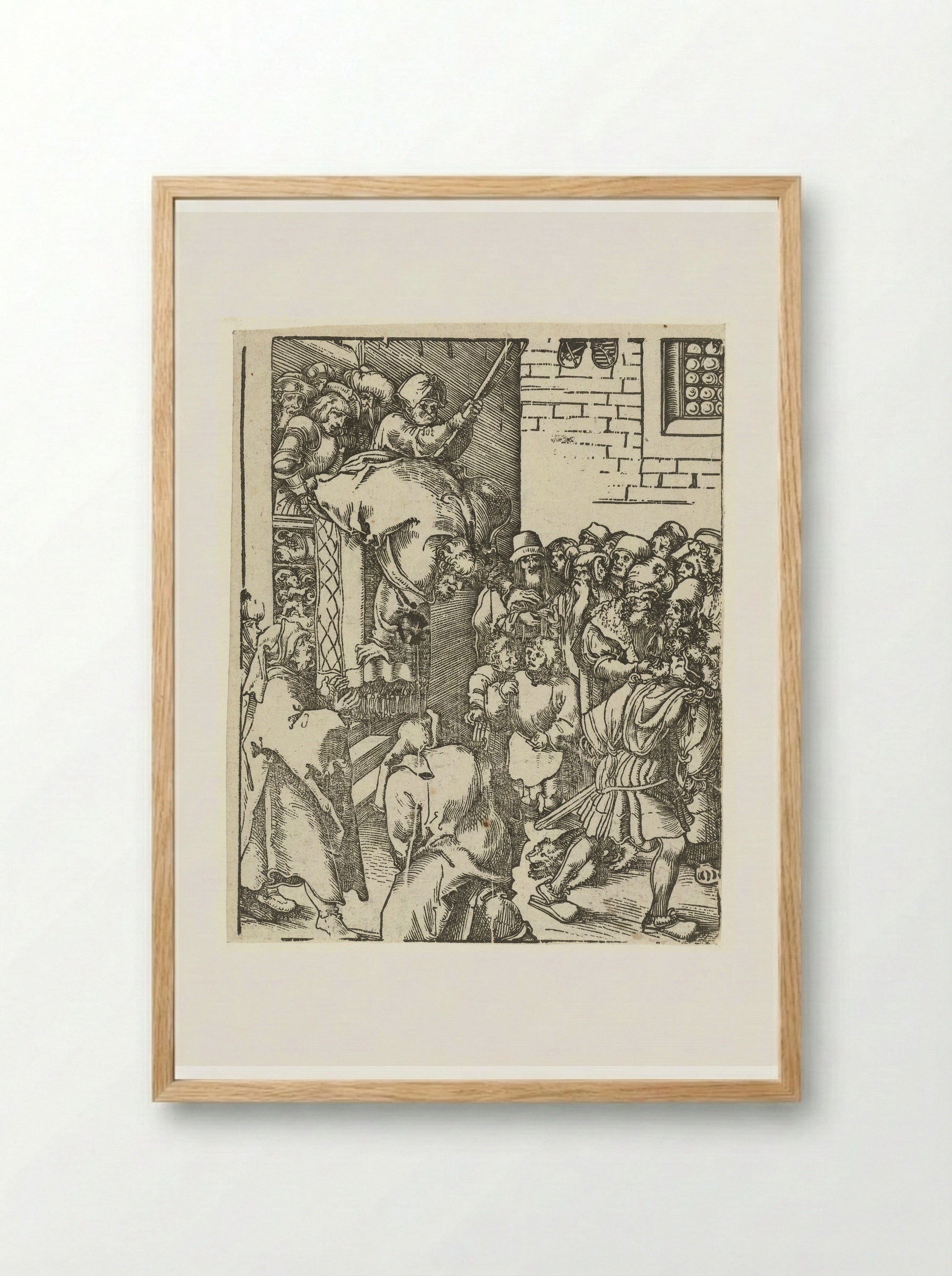 The Martyrdom of Saint James the Less - Lucas Cranach the Elder - Framed Print Wood