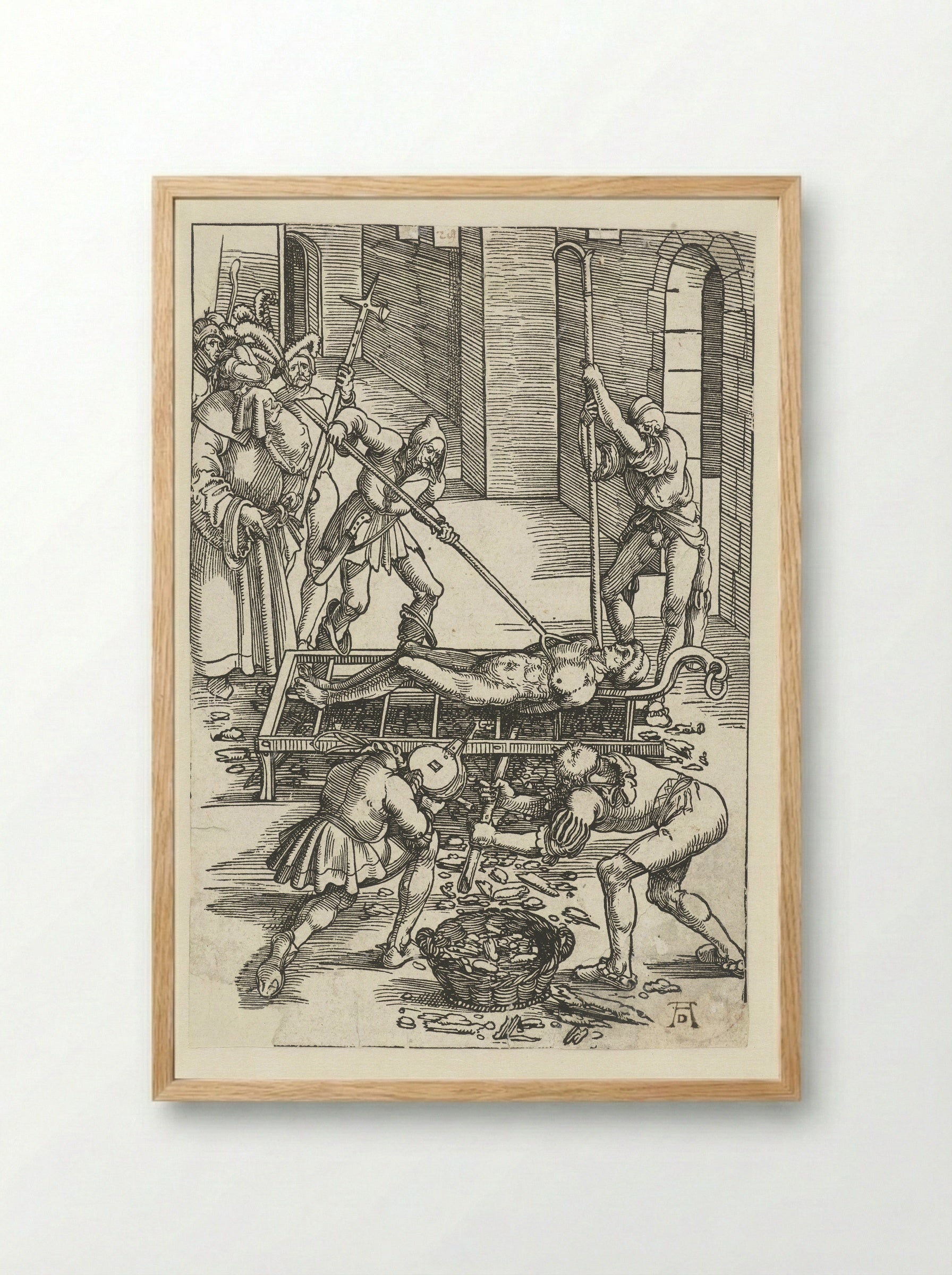The Martyrdom of Saint Lawrence - Hans Baldung Grien - Framed Print Wood