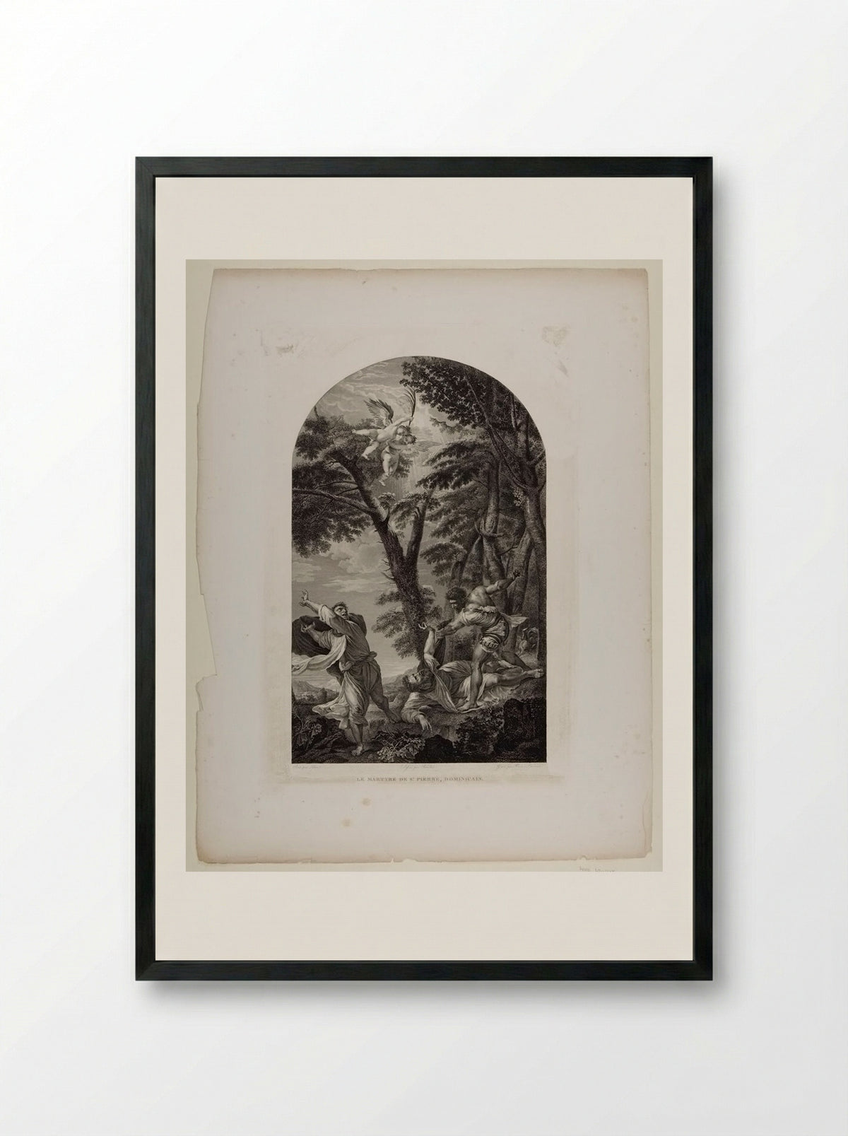 The Martyrdom of Saint Peter Martyr - Pierre Louis Henri Laurent - Framed Print Black