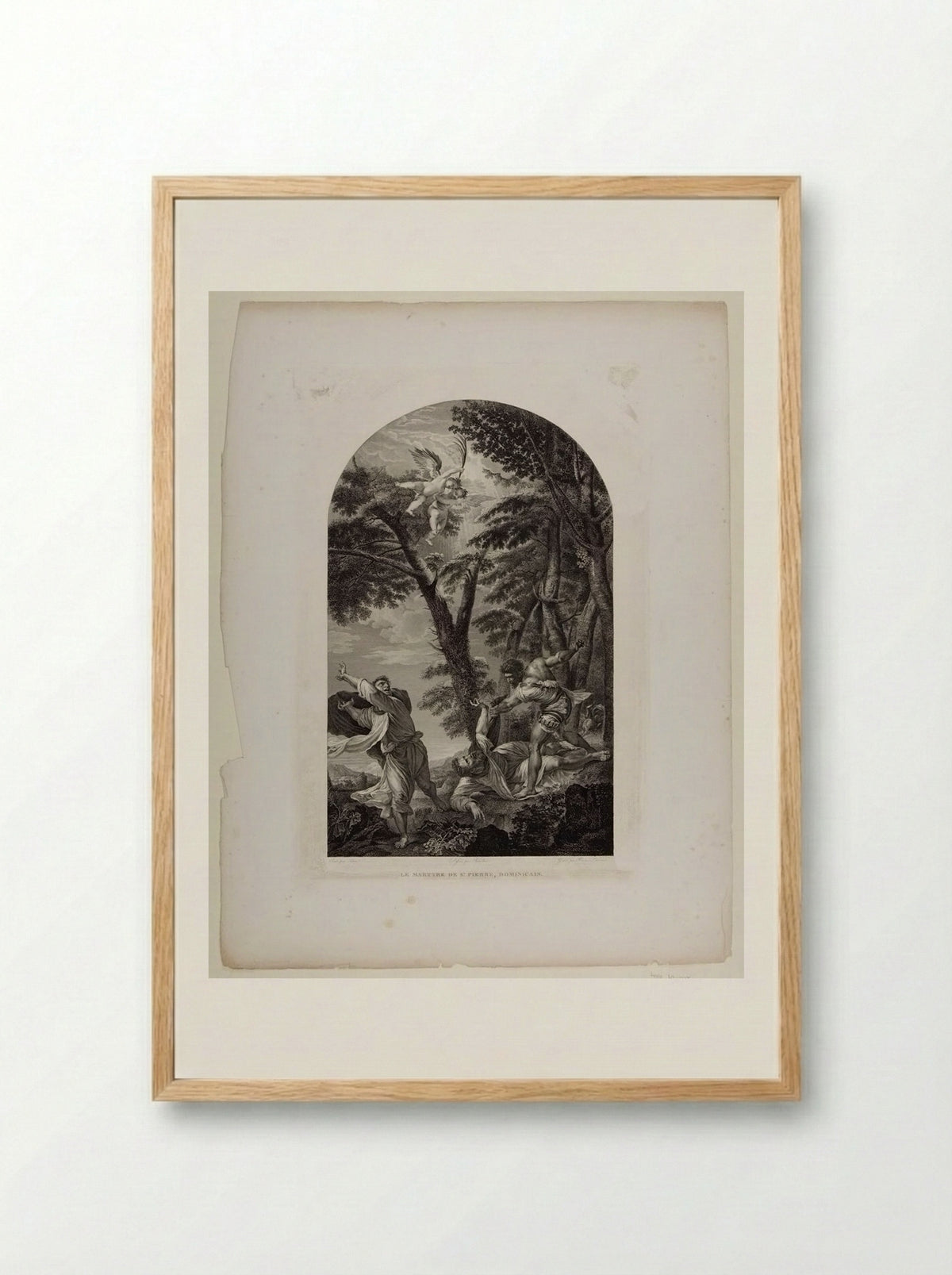 The Martyrdom of Saint Peter Martyr - Pierre Louis Henri Laurent - Framed Print Wood