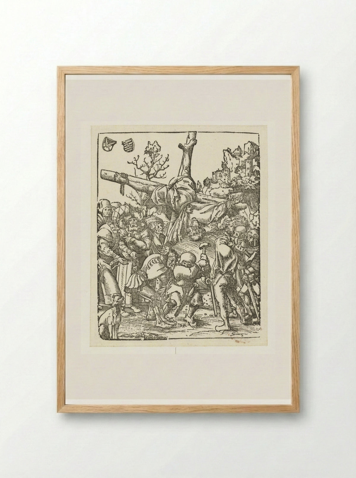 The Martyrdom of Saint Peter - Lucas Cranach the Elder - Framed Print Wood