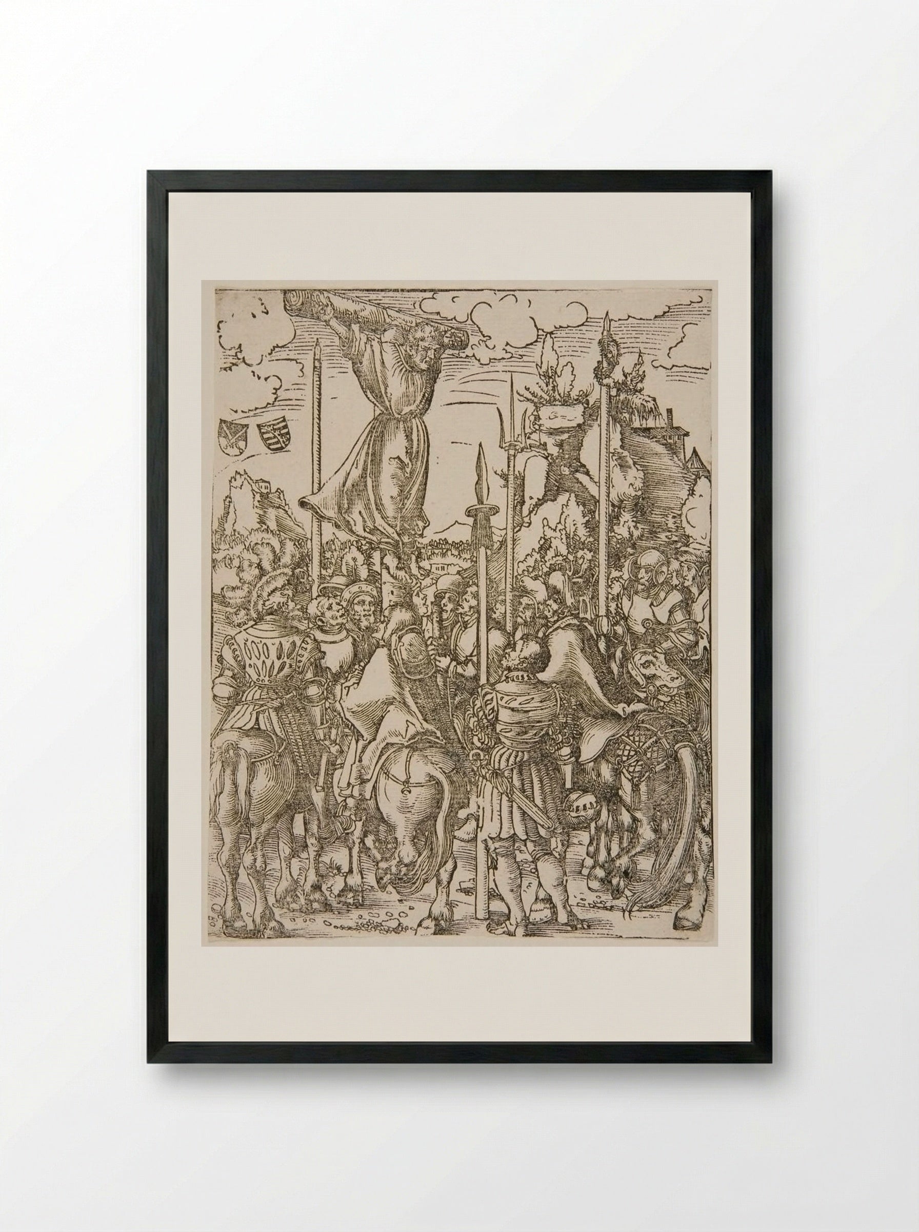 The Martyrdom of Saint Philip - Lucas Cranach the Elder - Framed Print Black