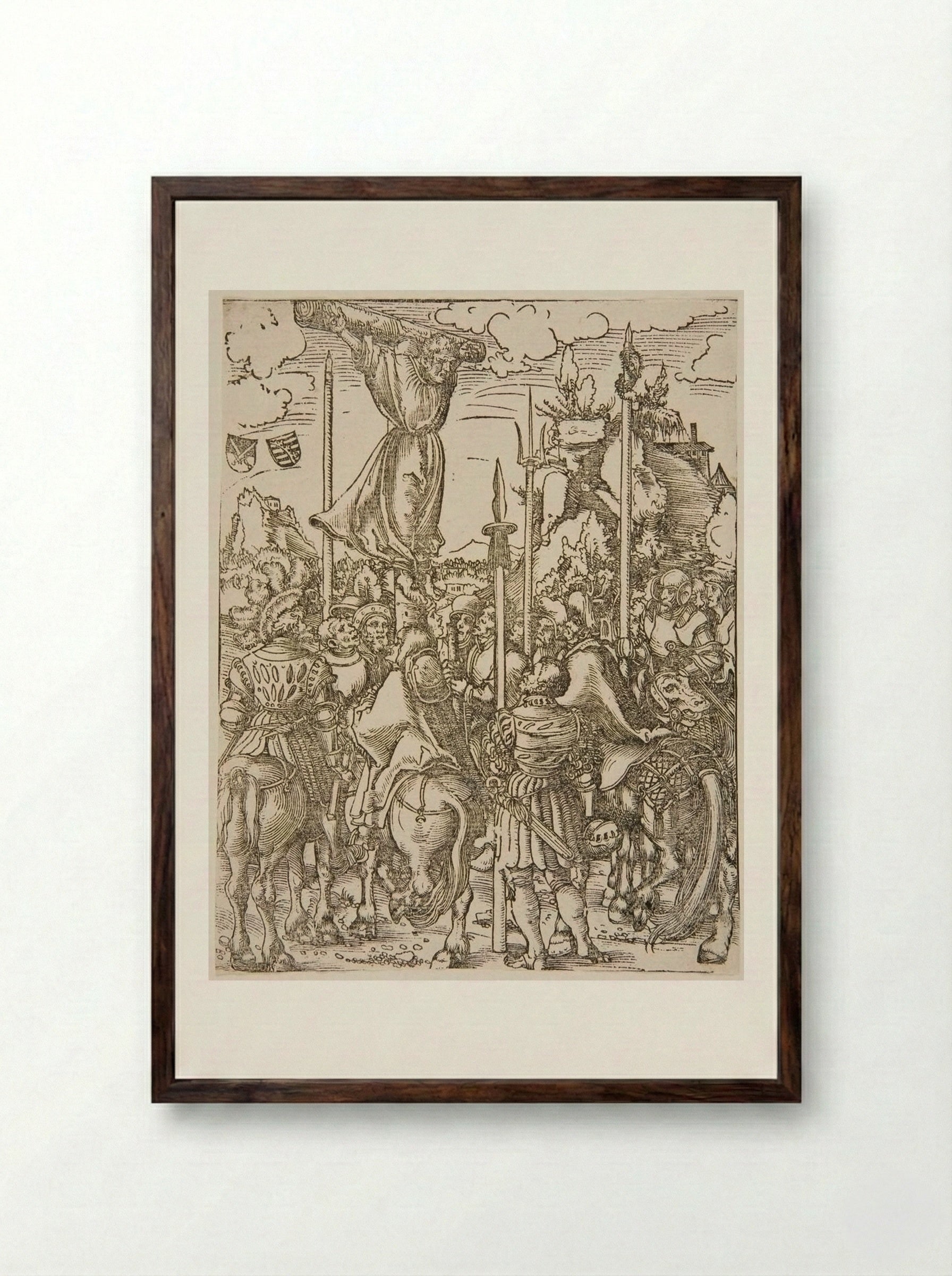 The Martyrdom of Saint Philip - Lucas Cranach the Elder - Framed Print Dark Wood