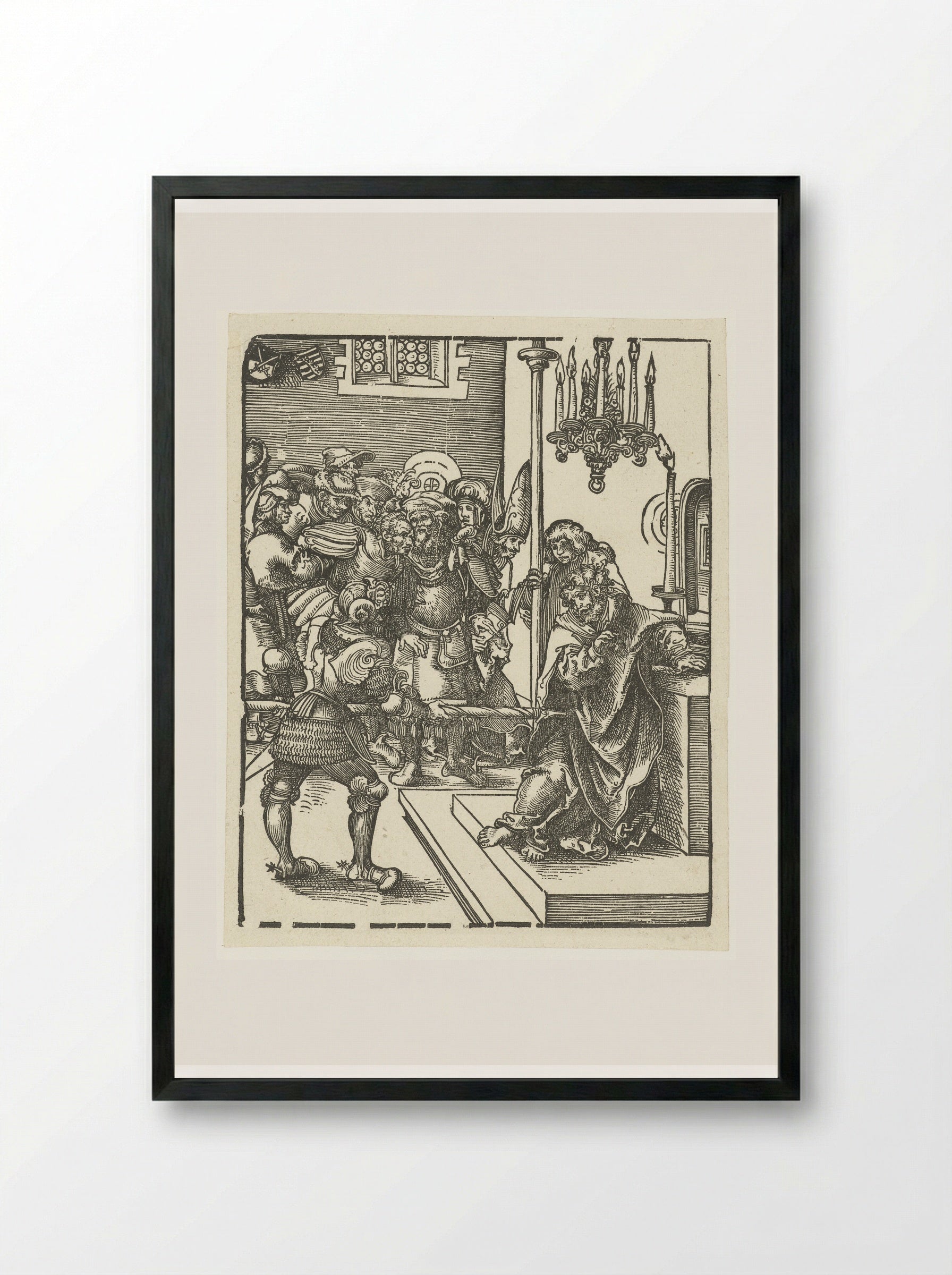 The Martyrdom of Saint Thomas - Lucas Cranach the Elder - Framed Print Black