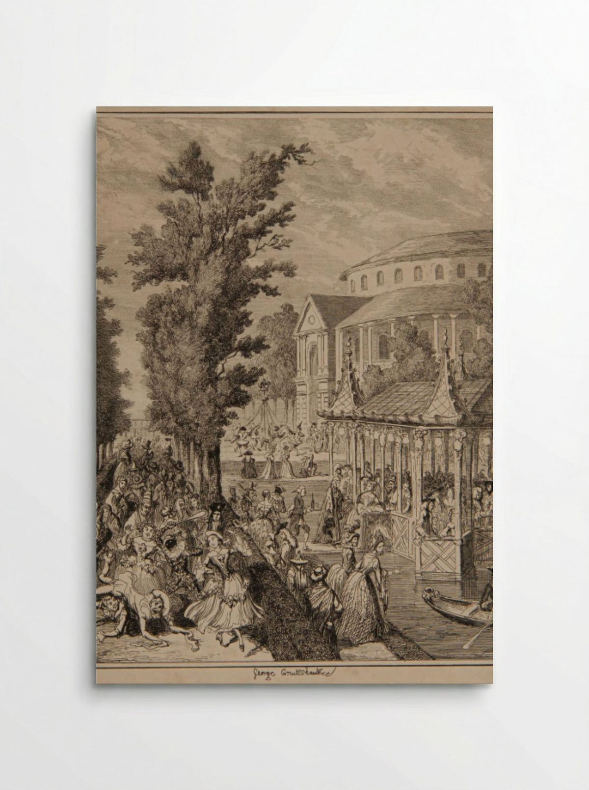 The Masquerade in Ranelagh Gardens - George Cruikshank - Poster