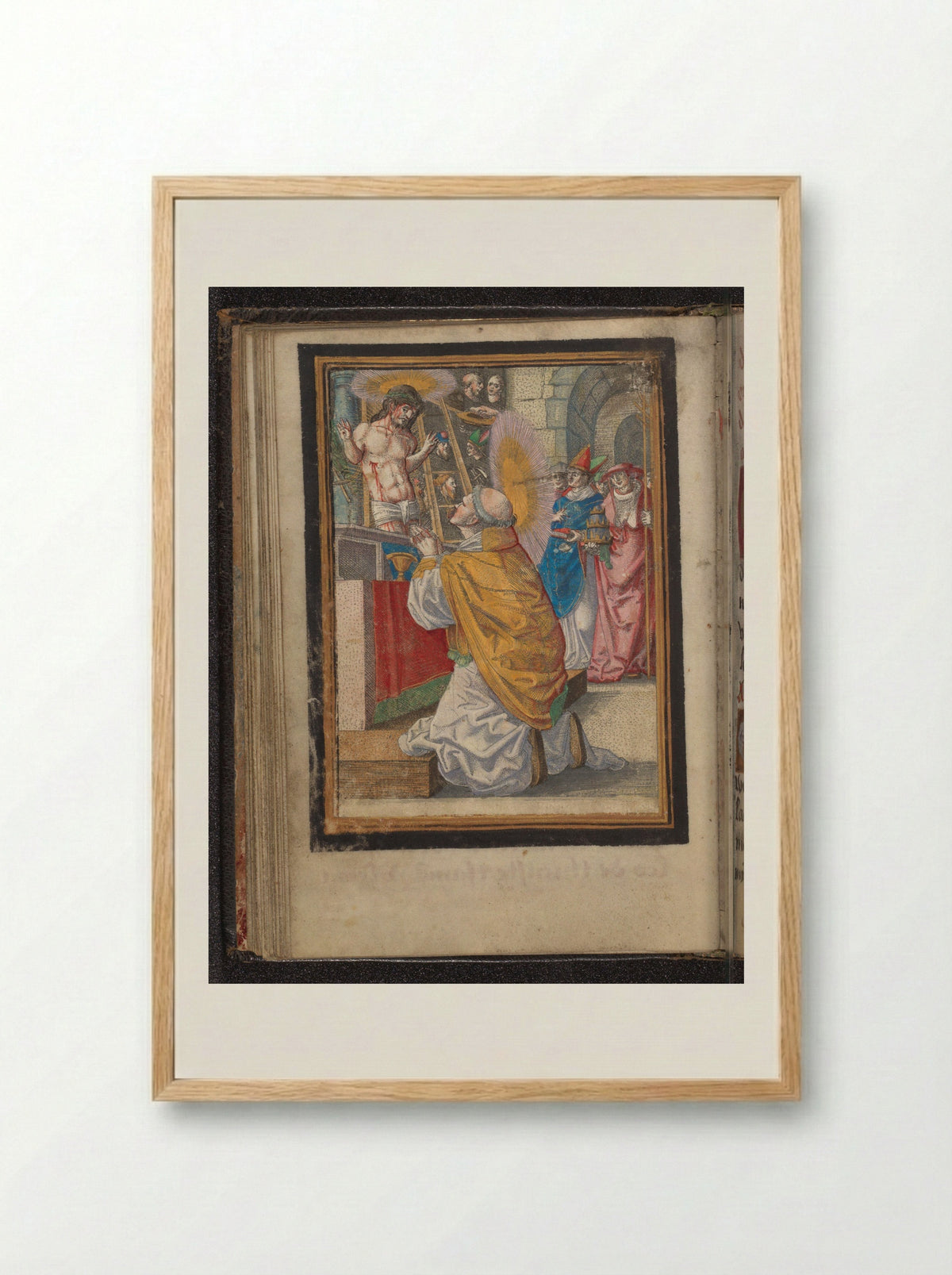 The Mass of Saint Gregory - Frans Crabbe van Espleghem - Framed Print Wood