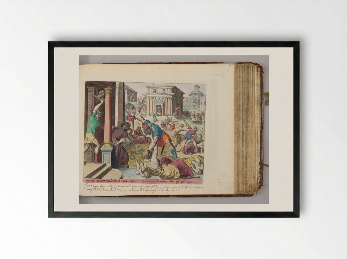 The Massacre of the Innocents - Johann Sadeler I - Framed Print Black