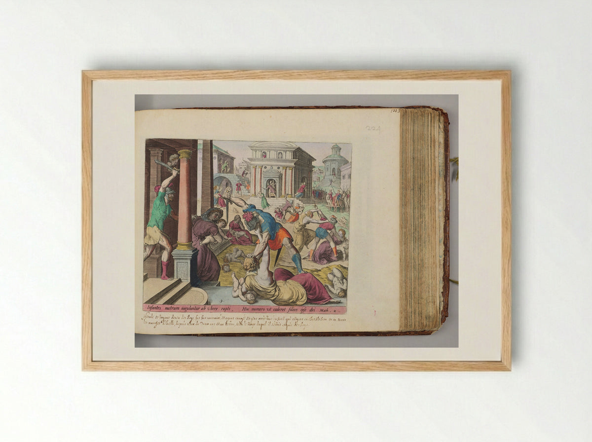 The Massacre of the Innocents - Johann Sadeler I - Framed Print Wood