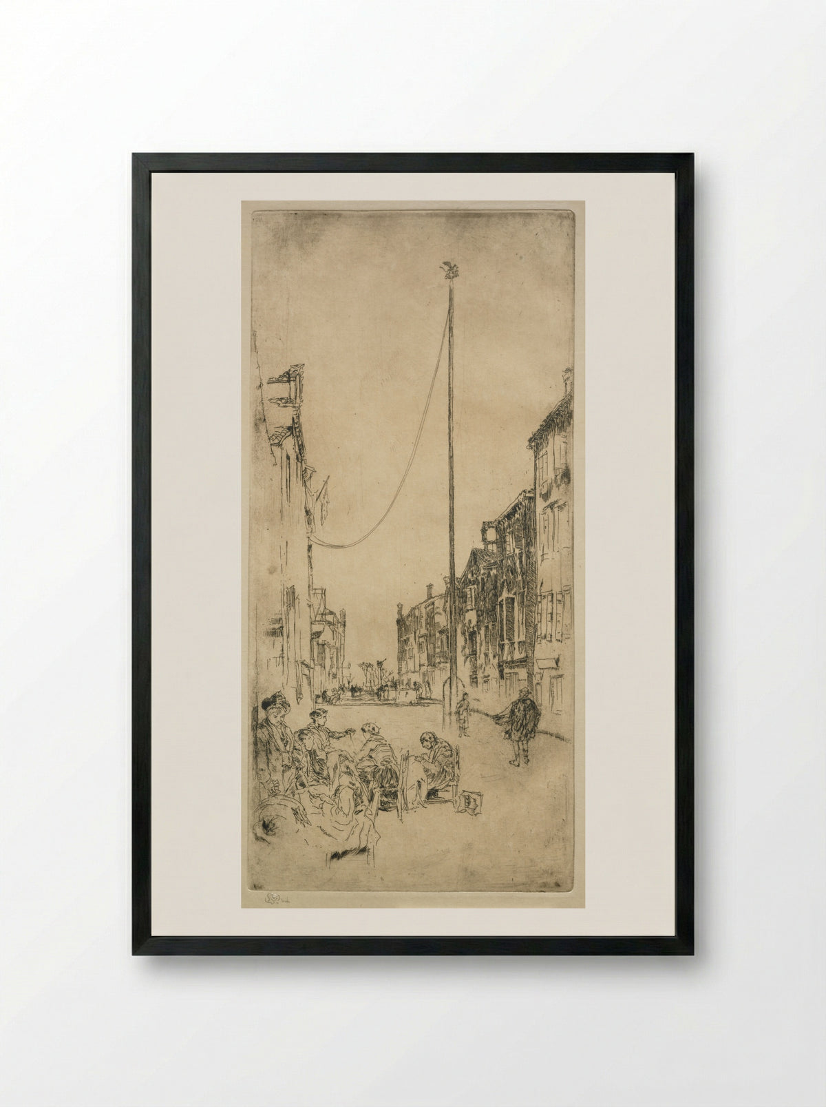 The Mast - James McNeill Whistler - Framed Print Black
