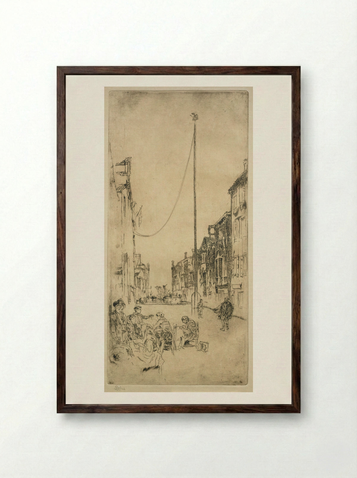 The Mast - James McNeill Whistler - Framed Print Dark Wood