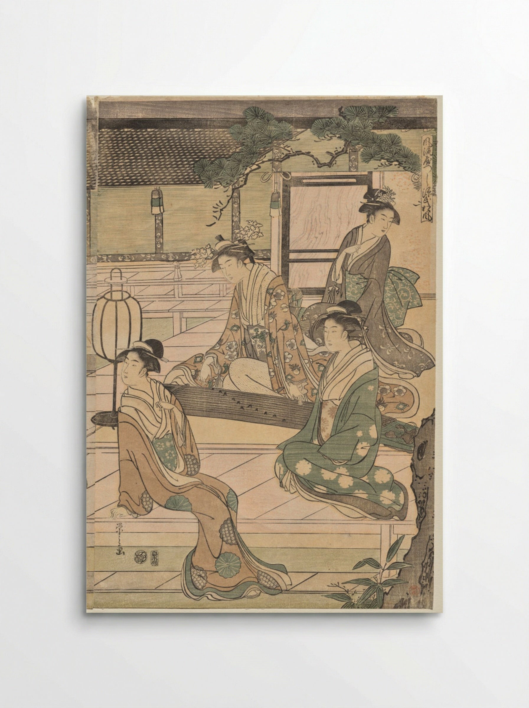 The Matsukaze Chapter of the Tale of Genji - Chōbunsai Eishi - Poster