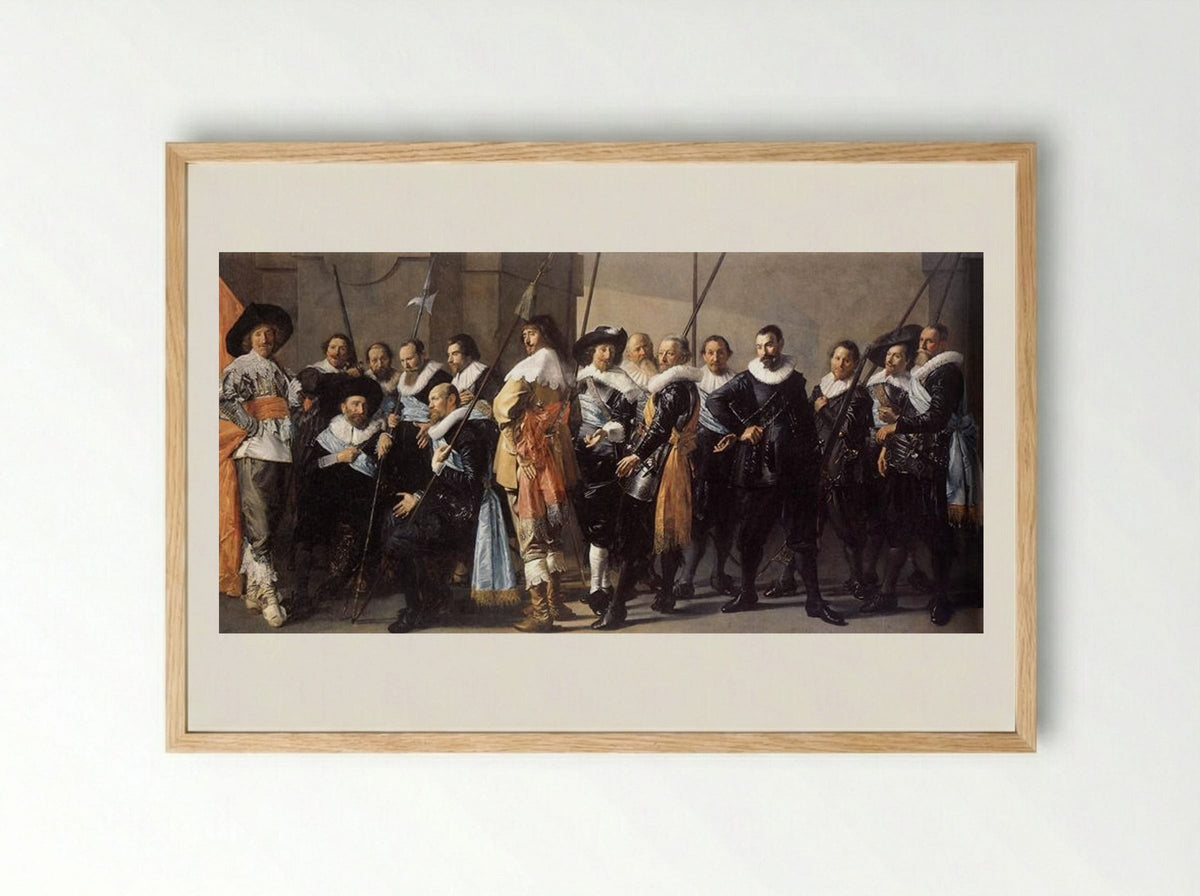 The Meagre Company - Frans Hals - Framed Print Wood