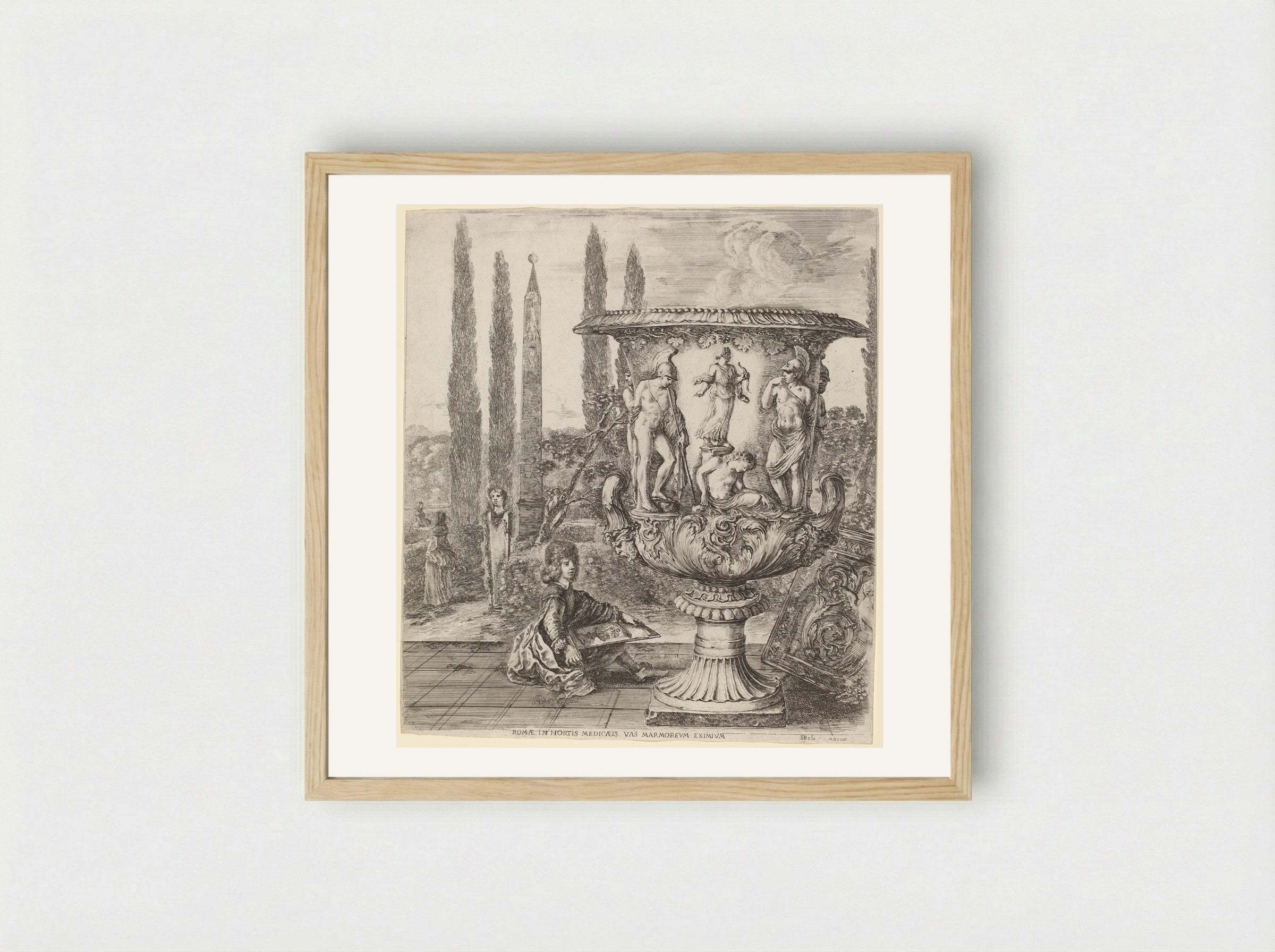 The Medici Vase - Stefano Della Bella - Framed Print Wood