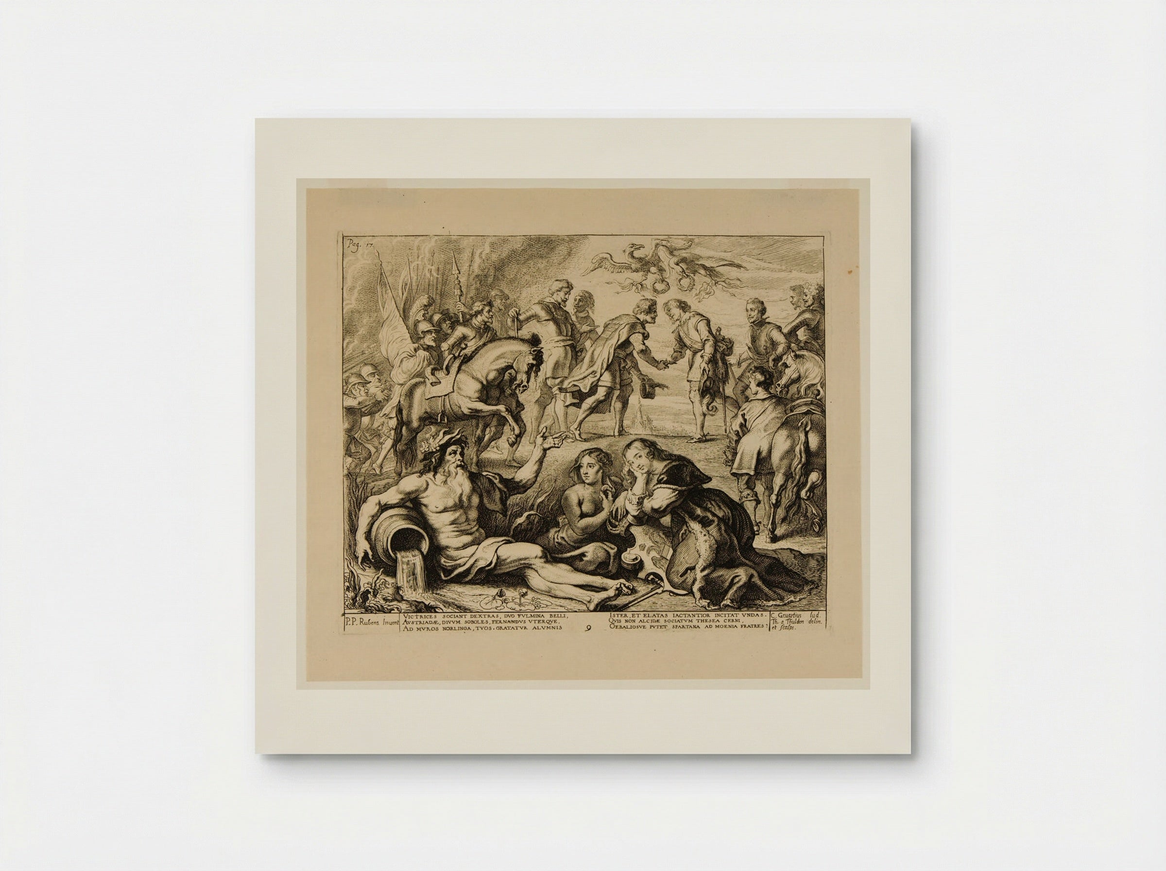 The Meeting of Ferdinand, King of Hungary, and the Cardinal-Infante Ferdinand of Spain at Nördlingen - Theodor van Thulden - Poster