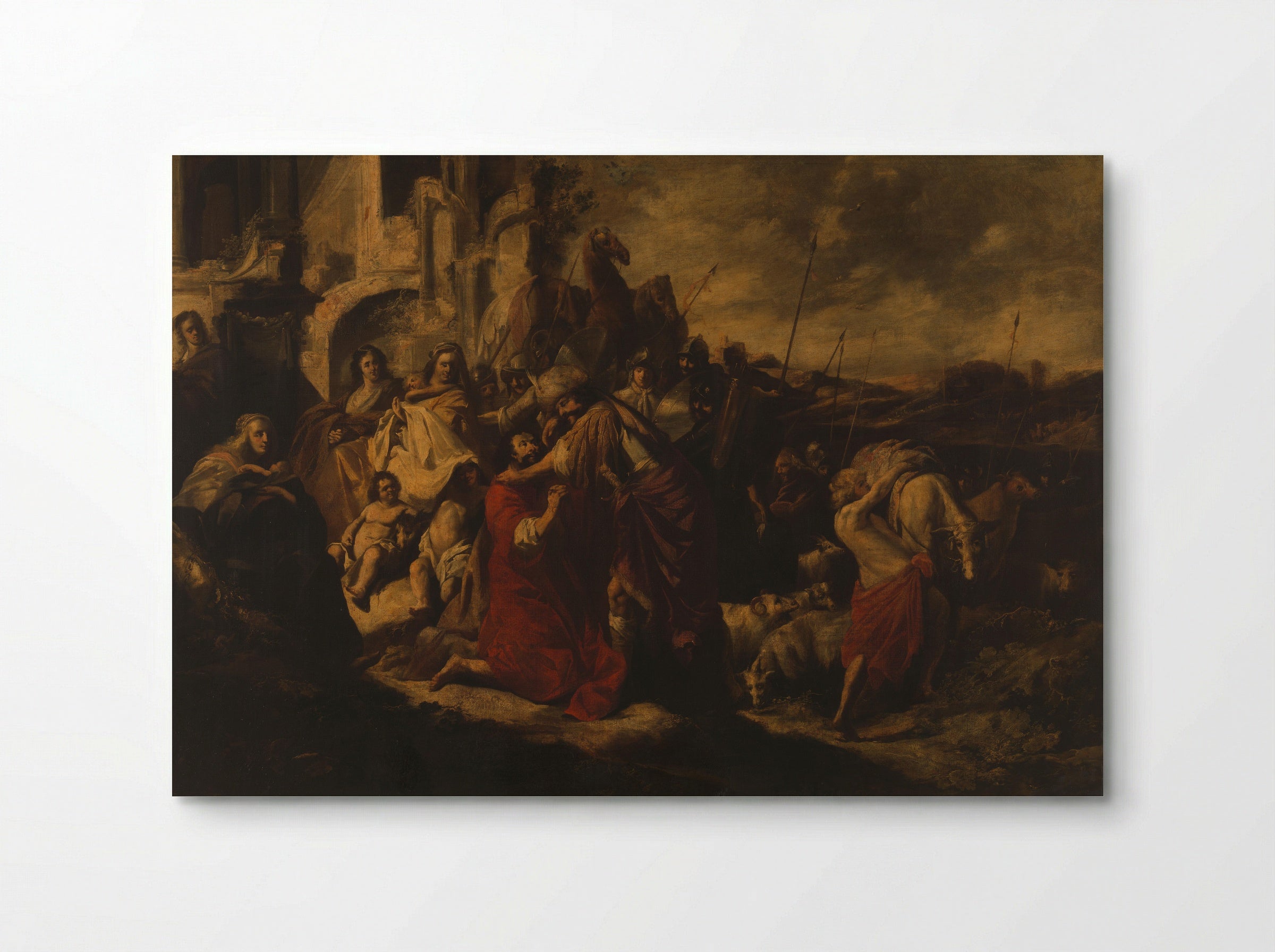 The Meeting of Jacob and Esau - Jacob Hogers - Poster