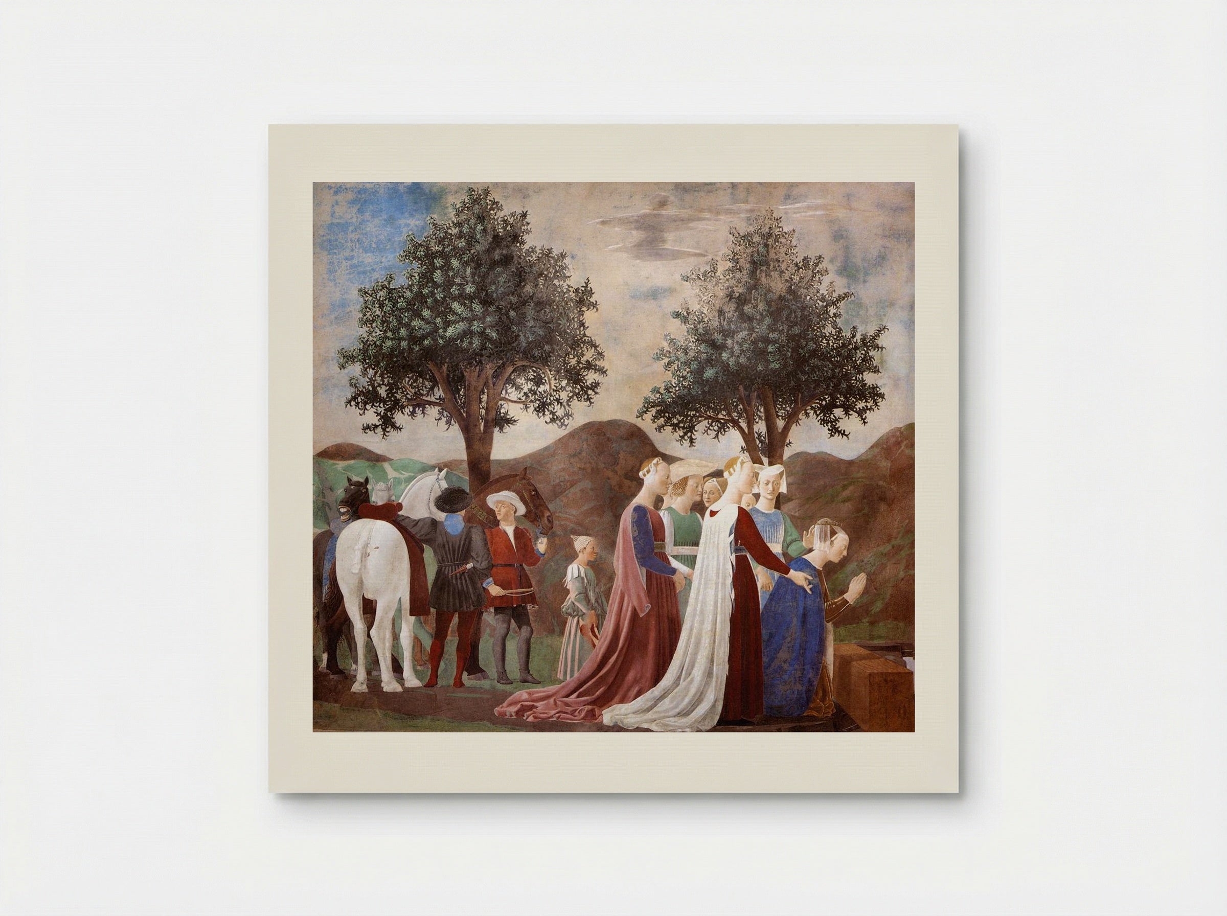 The Meeting of Solomon and the Queen of Sheba - Piero della Francesca - Poster