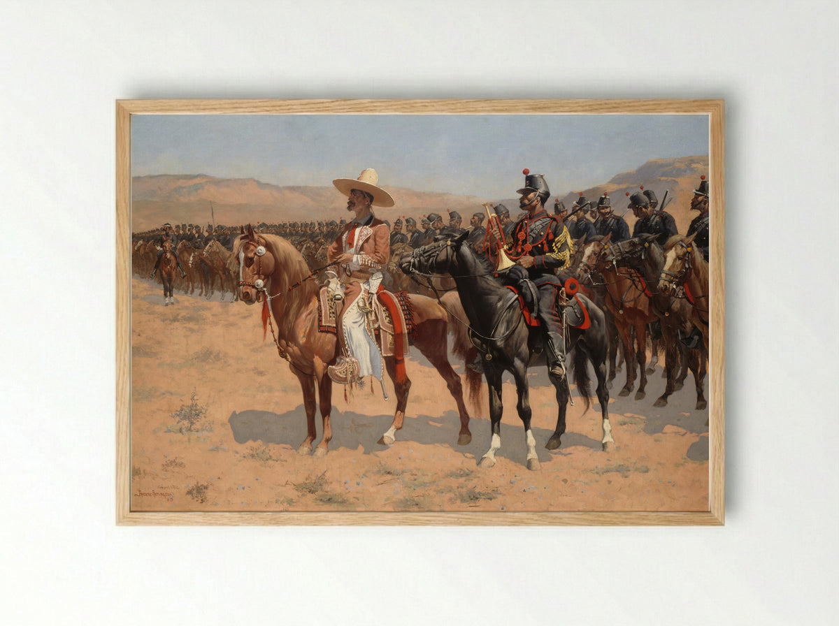 The Mexican Major - Frederic Remington - Framed Print Wood