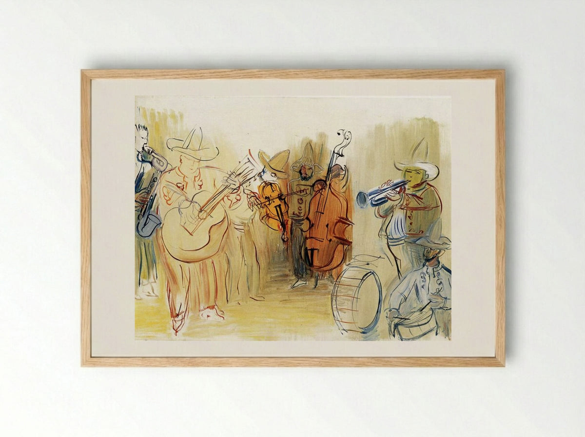 The Mexican Orchestra - Raoul Dufy - Framed Print Wood