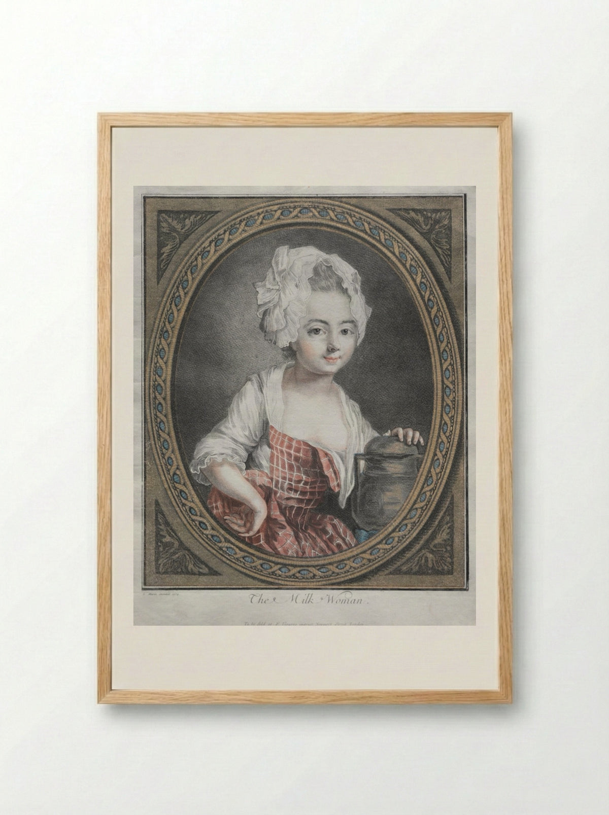 The Milk Woman - Louis-Marin Bonnet - Framed Print Wood